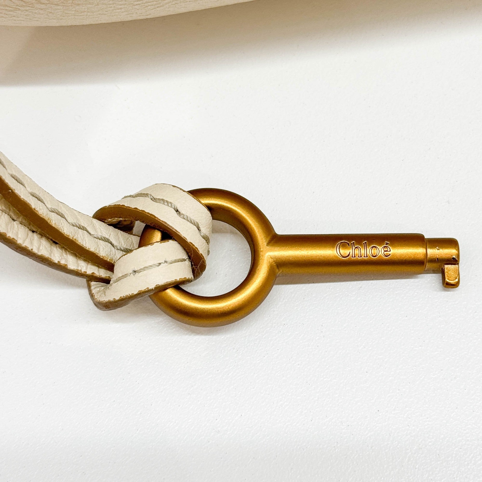 Paddington Ivory Leather Shoulder Bag