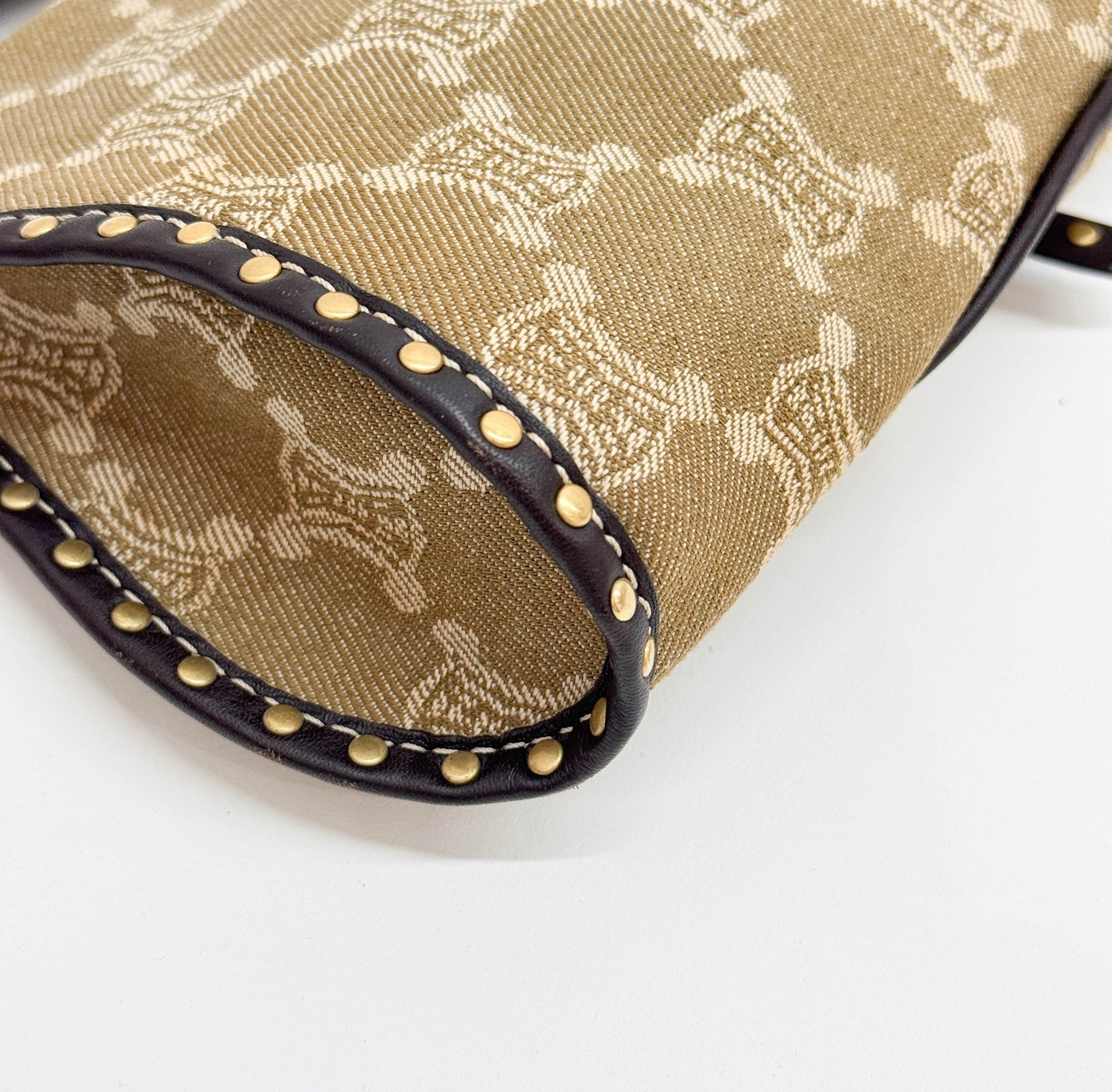 Poulbot Green Paris Macadam Canvas Shoulder Bag