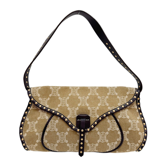 Poulbot Green Paris Macadam Canvas Shoulder Bag