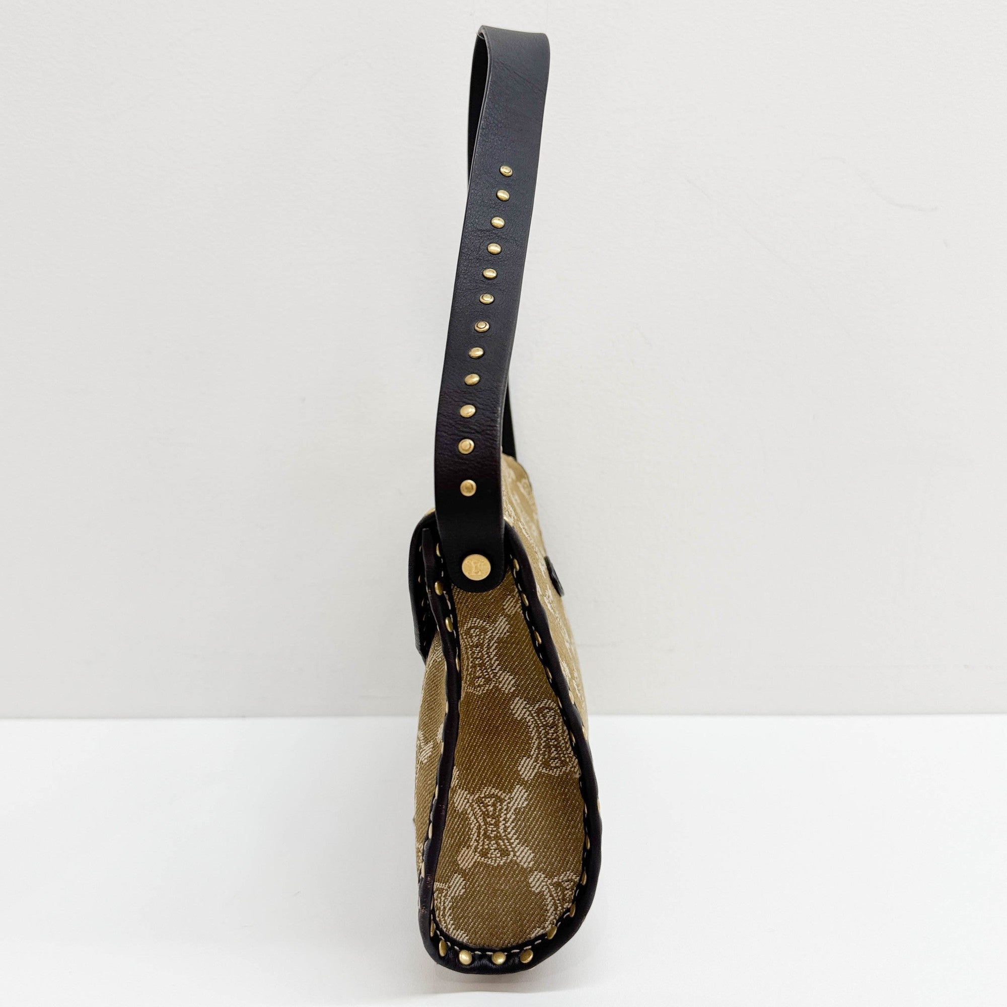 Poulbot Green Paris Macadam Canvas Shoulder Bag