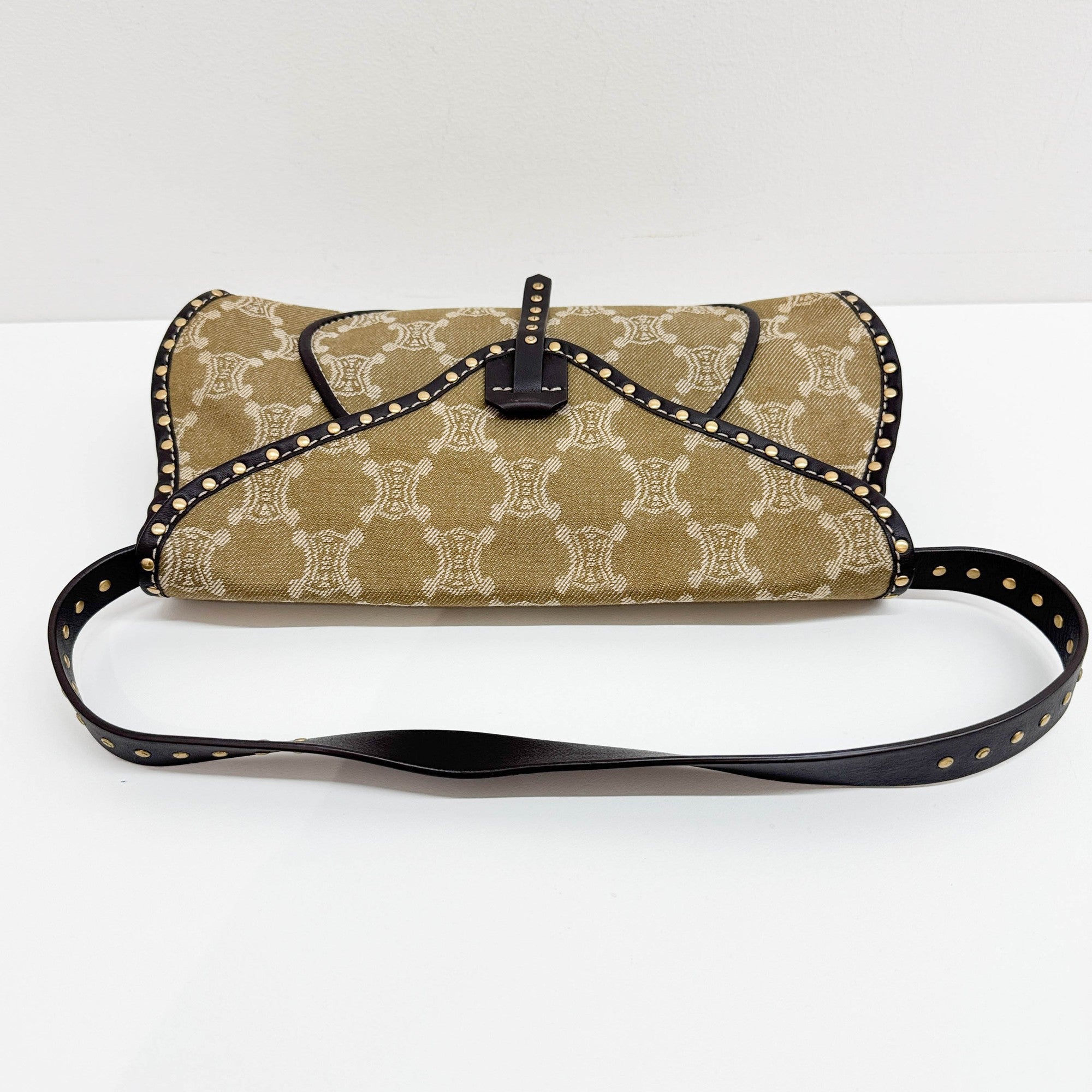 Poulbot Green Paris Macadam Canvas Shoulder Bag