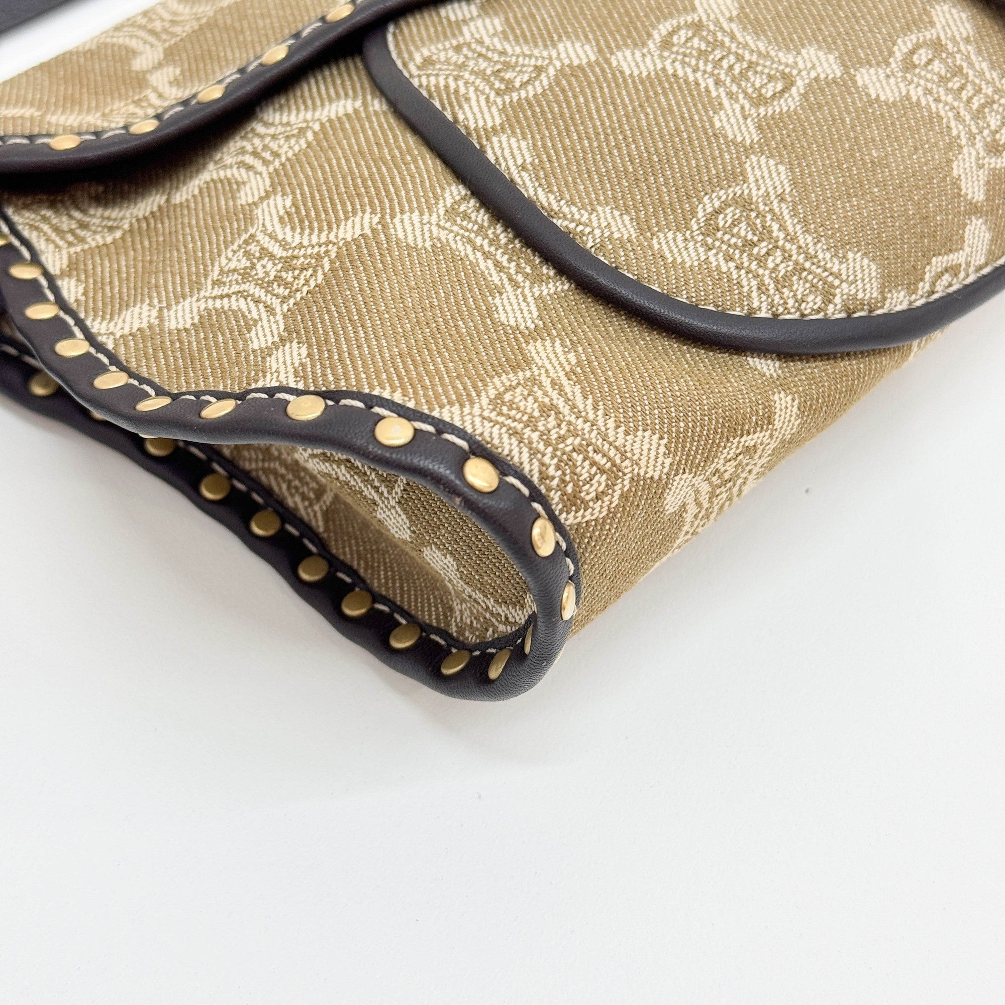 Poulbot Green Paris Macadam Canvas Shoulder Bag