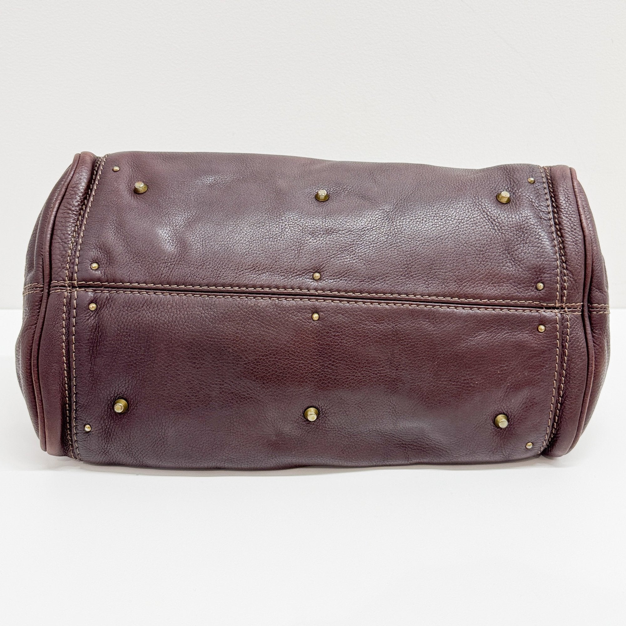 Paddington Garnet Leather Shoulder Bag