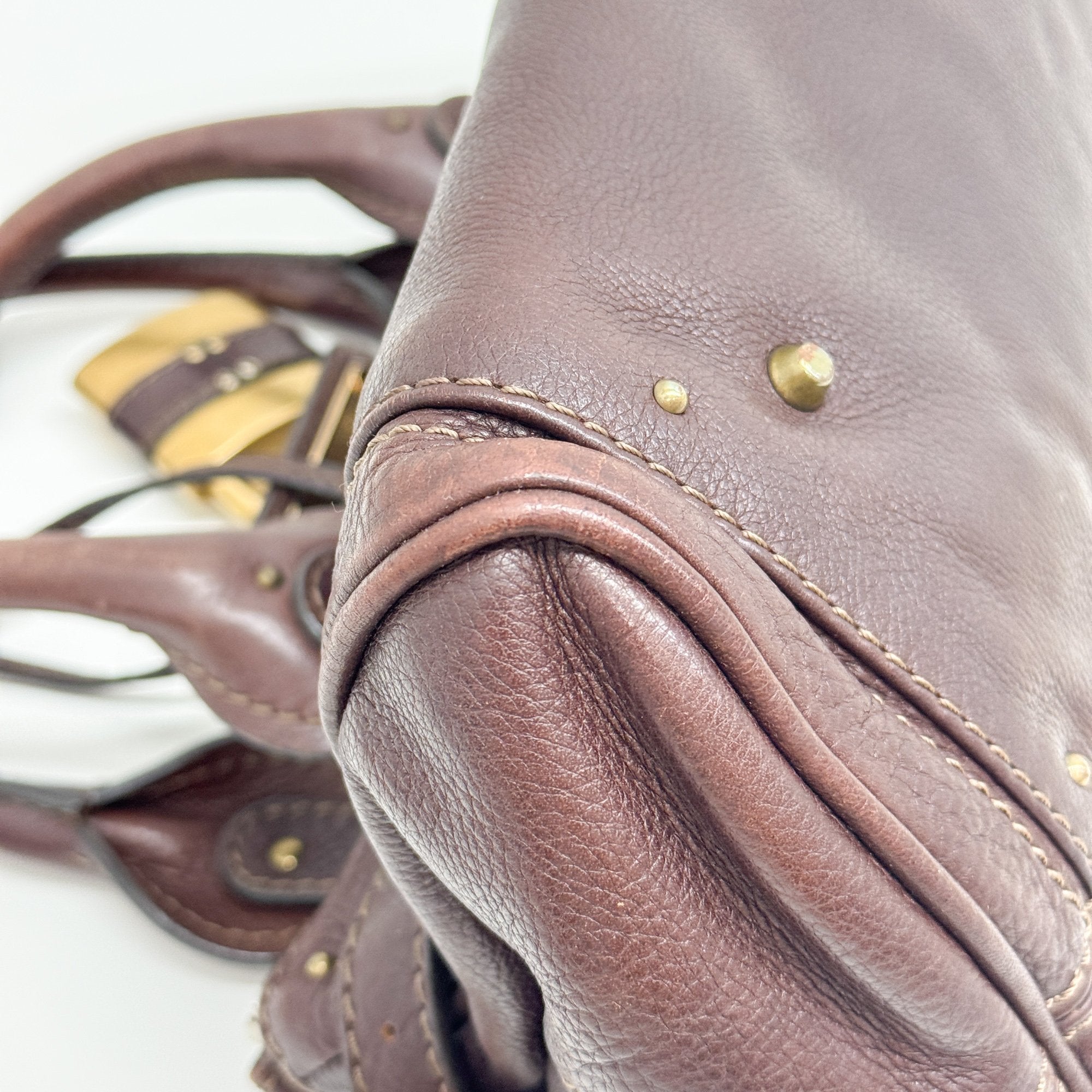 Paddington Garnet Leather Shoulder Bag