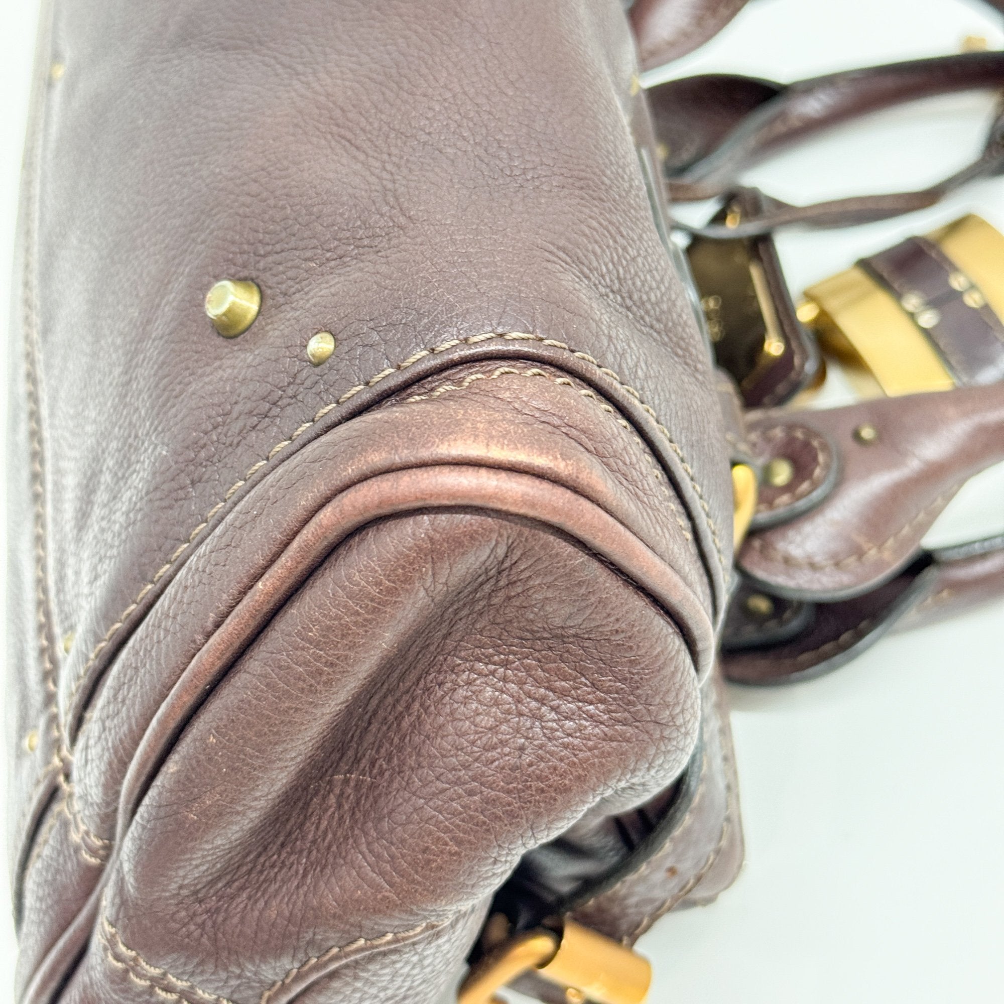 Paddington Garnet Leather Shoulder Bag