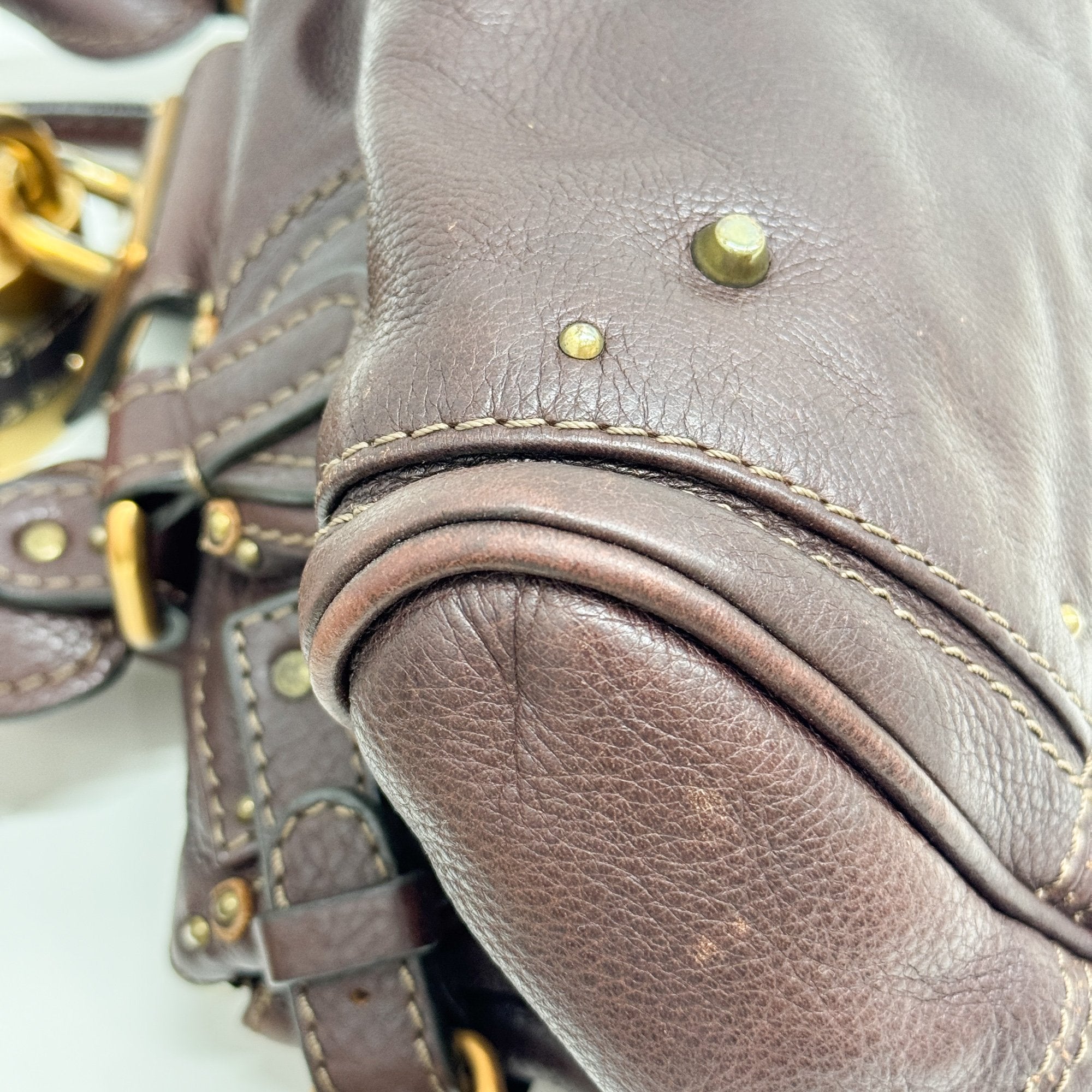 Paddington Garnet Leather Shoulder Bag