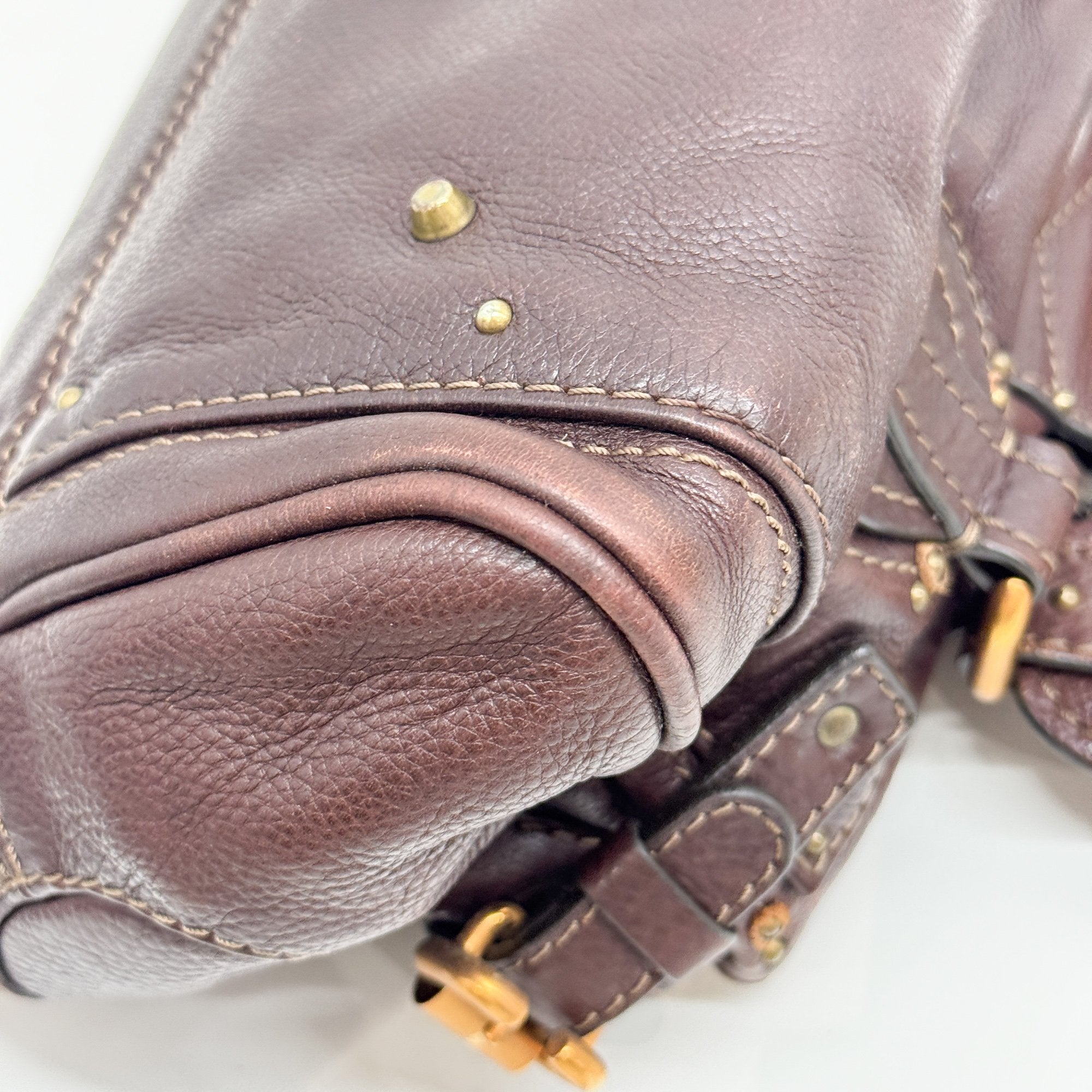 Paddington Garnet Leather Shoulder Bag