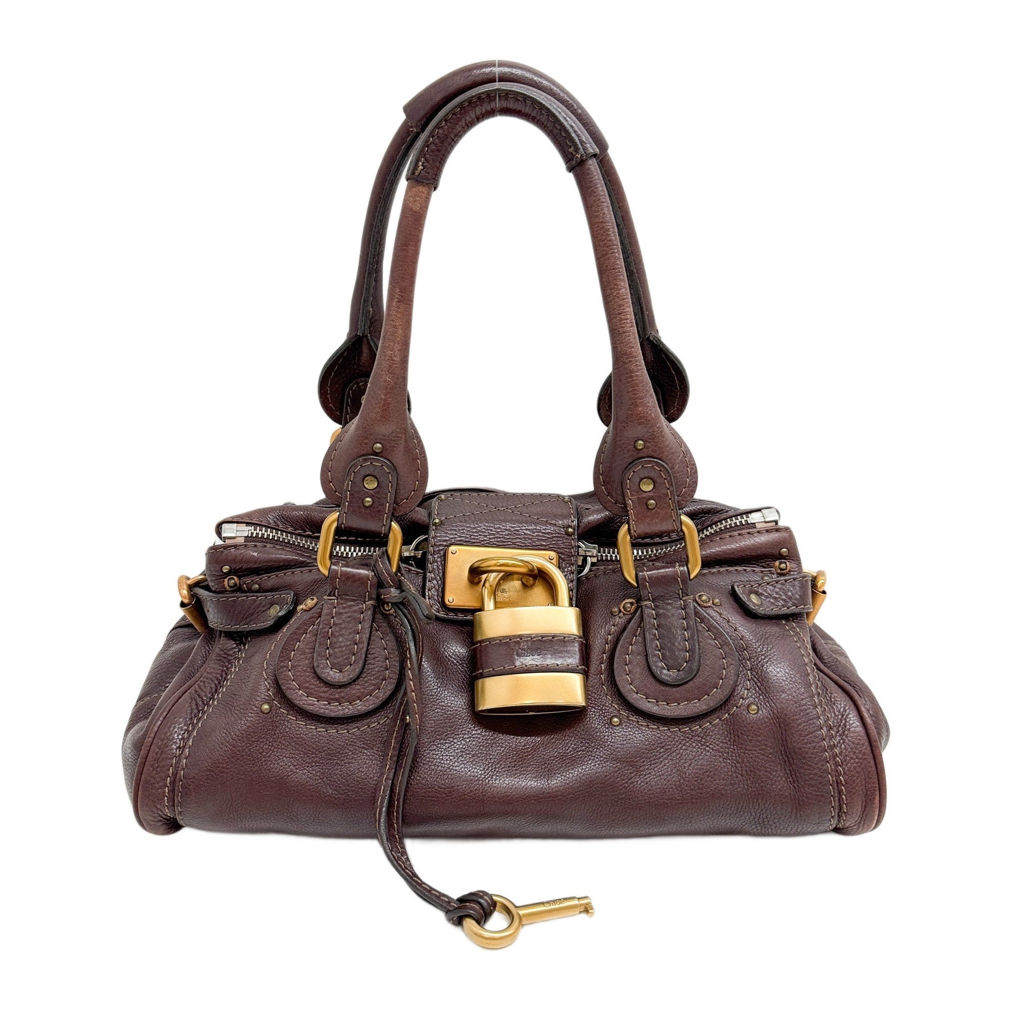 Paddington Garnet Leather Shoulder Bag