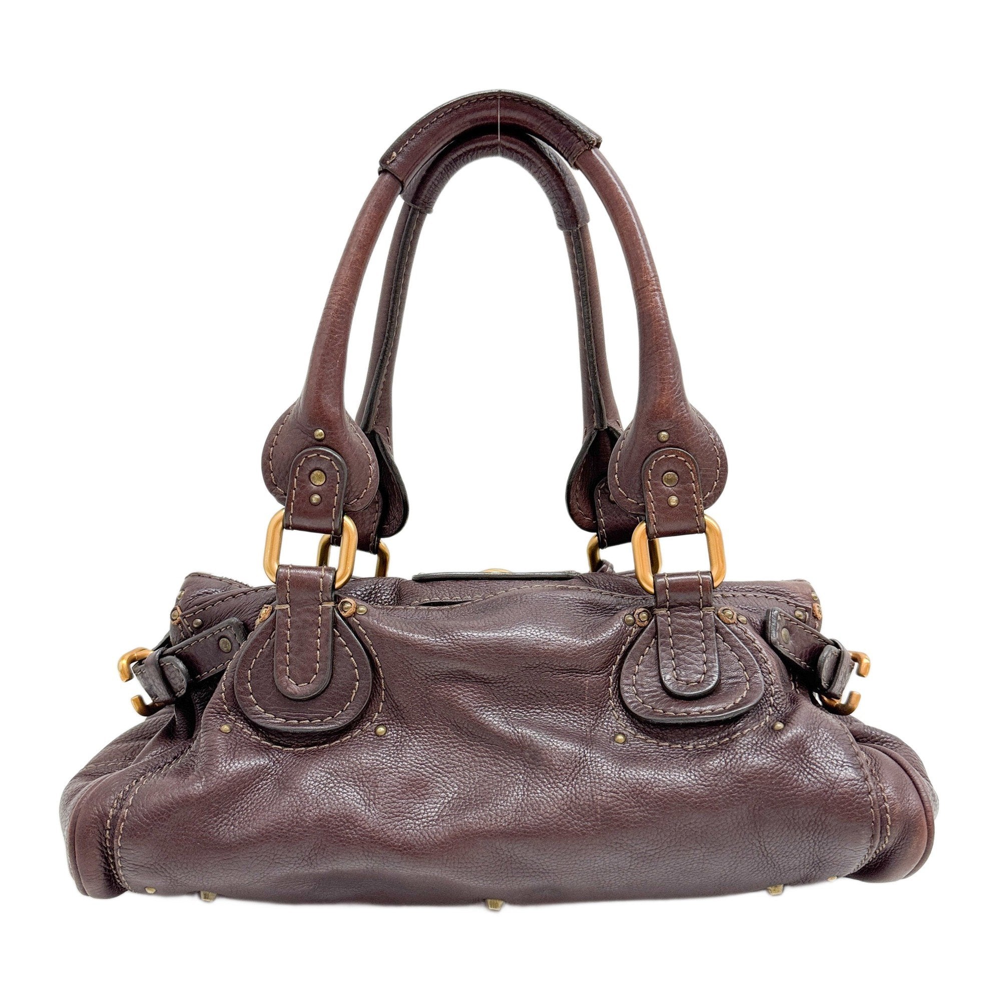 Paddington Garnet Leather Shoulder Bag