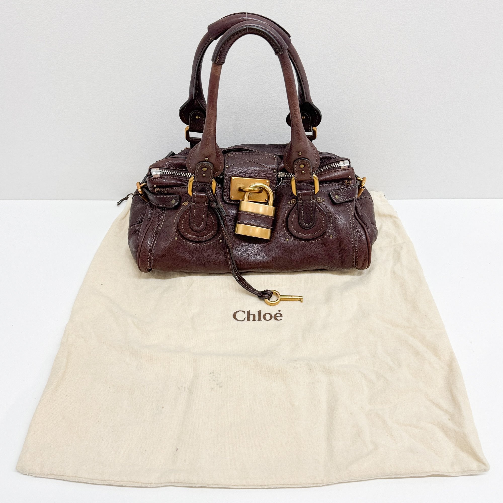 Paddington Garnet Leather Shoulder Bag