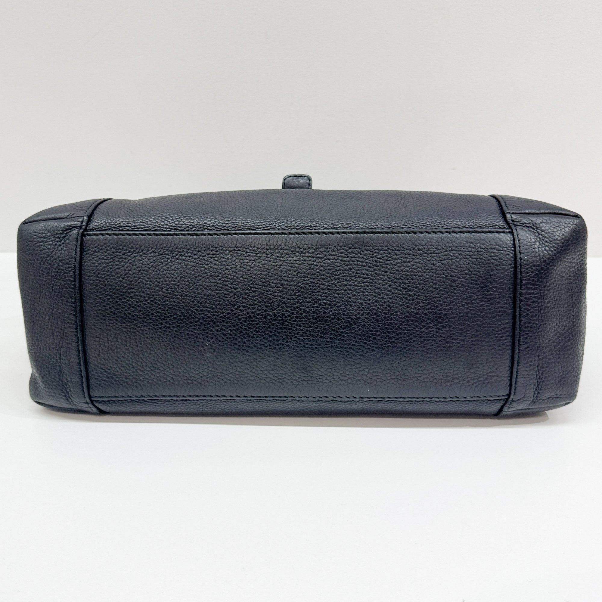 Abbey Black Leather Shoulder Bag