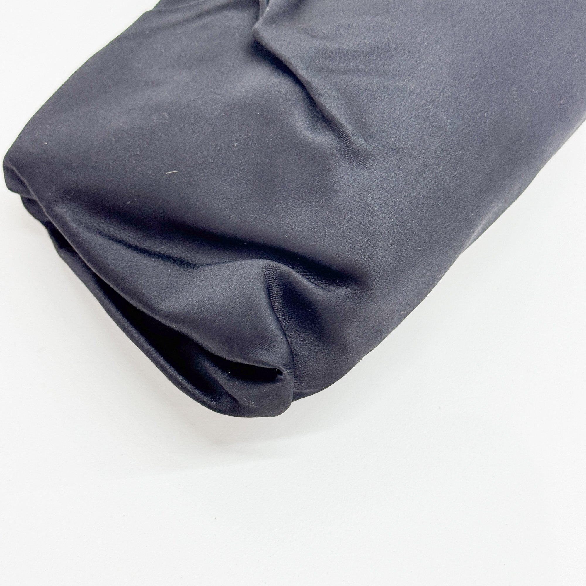 Black Satin Clutch Bag