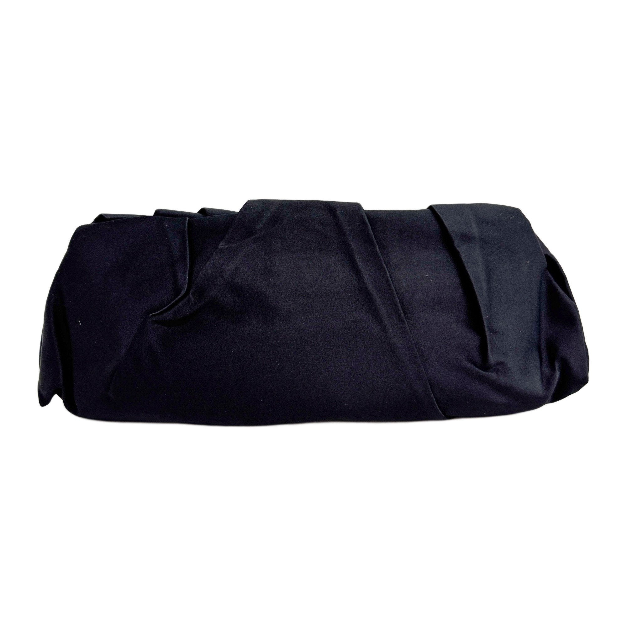 Black Satin Clutch Bag