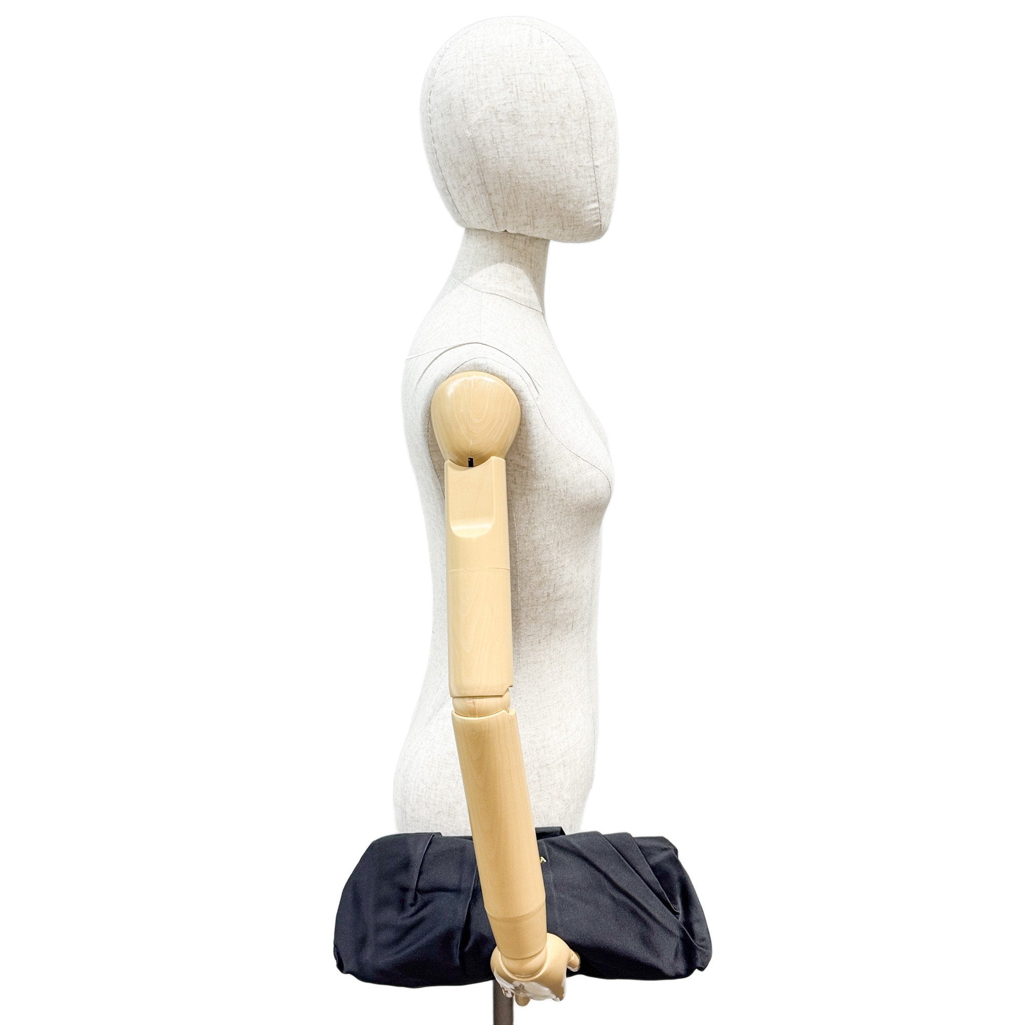 Black Satin Clutch Bag