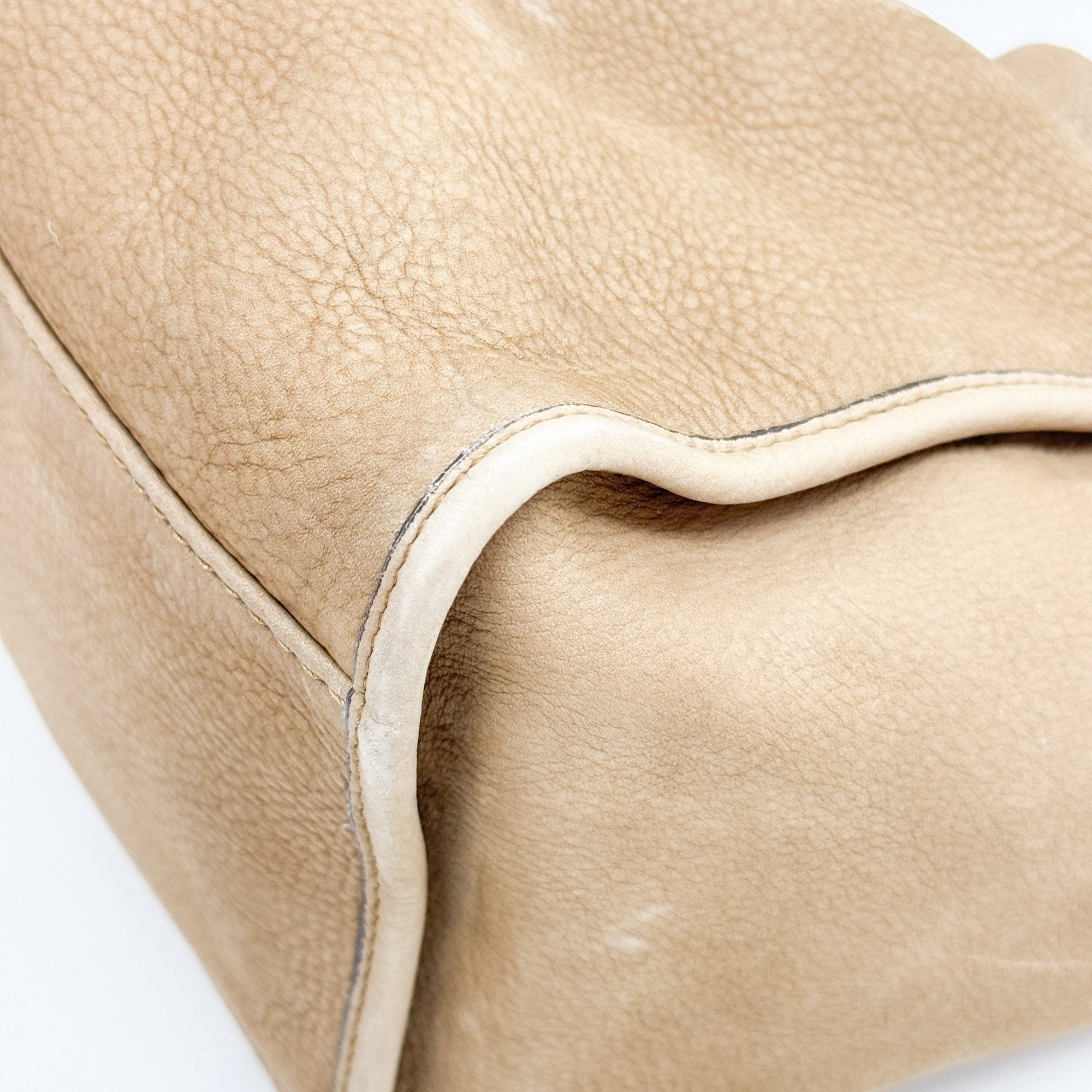 Stirrup Brown Nubuck Leather Shoulder Bag