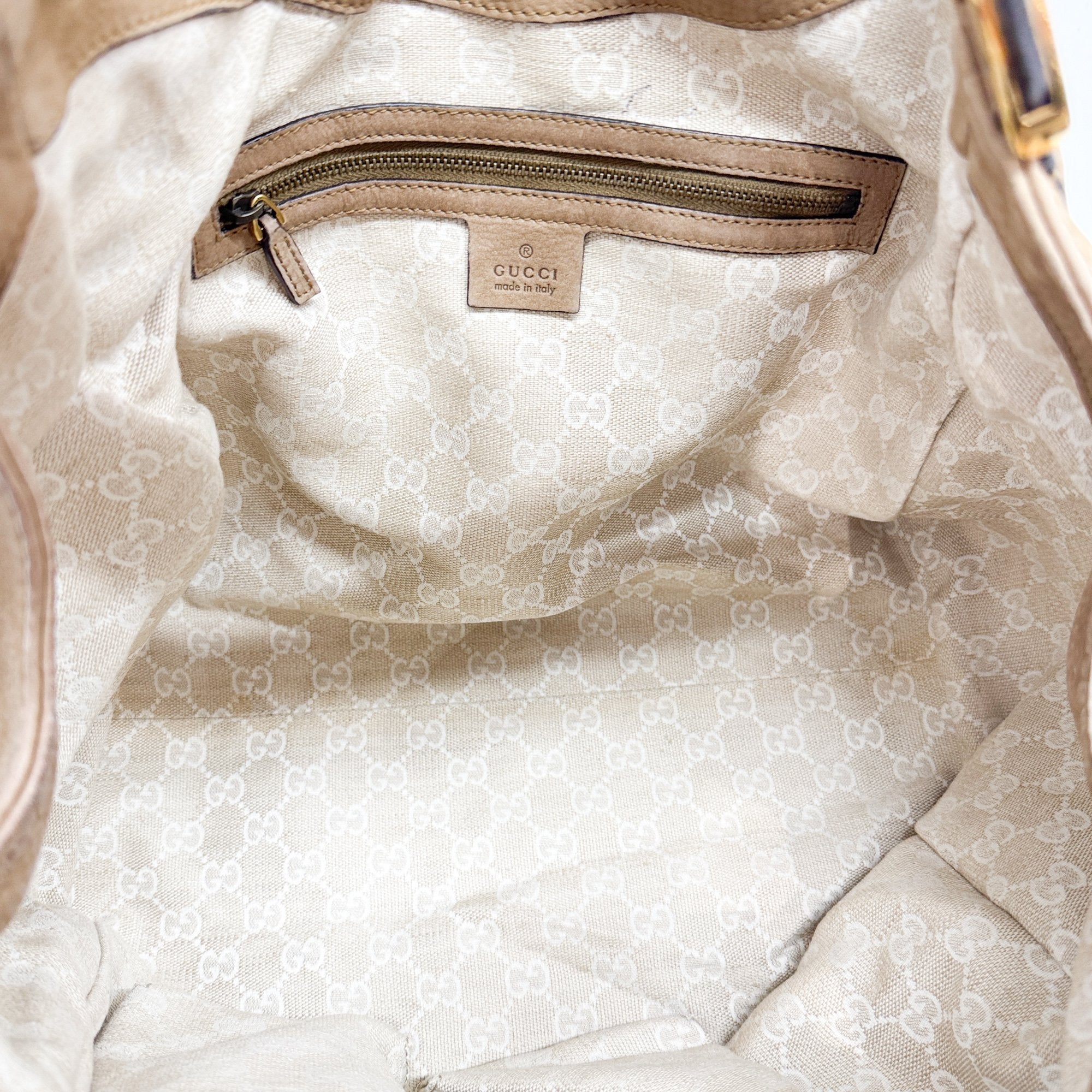 Stirrup Brown Nubuck Leather Shoulder Bag