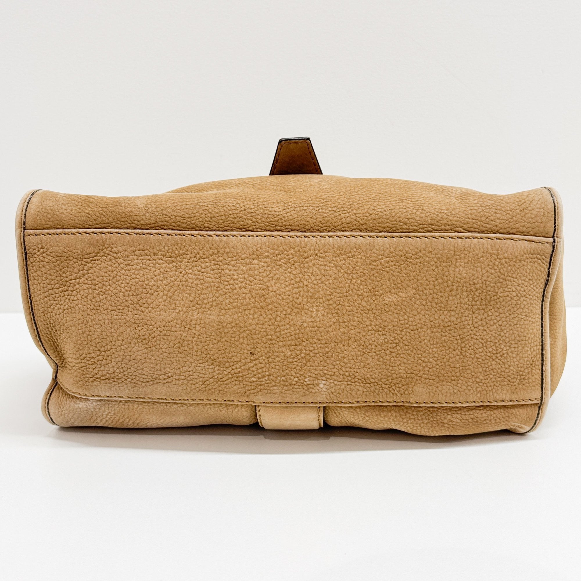 Stirrup Brown Nubuck Leather Shoulder Bag