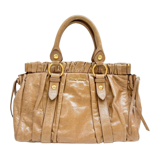 Vitello Brown Leather Two Way Bag