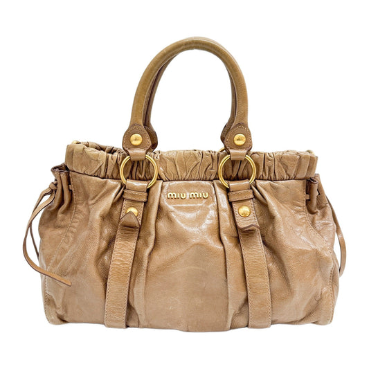 Vitello Brown Leather Two Way Bag
