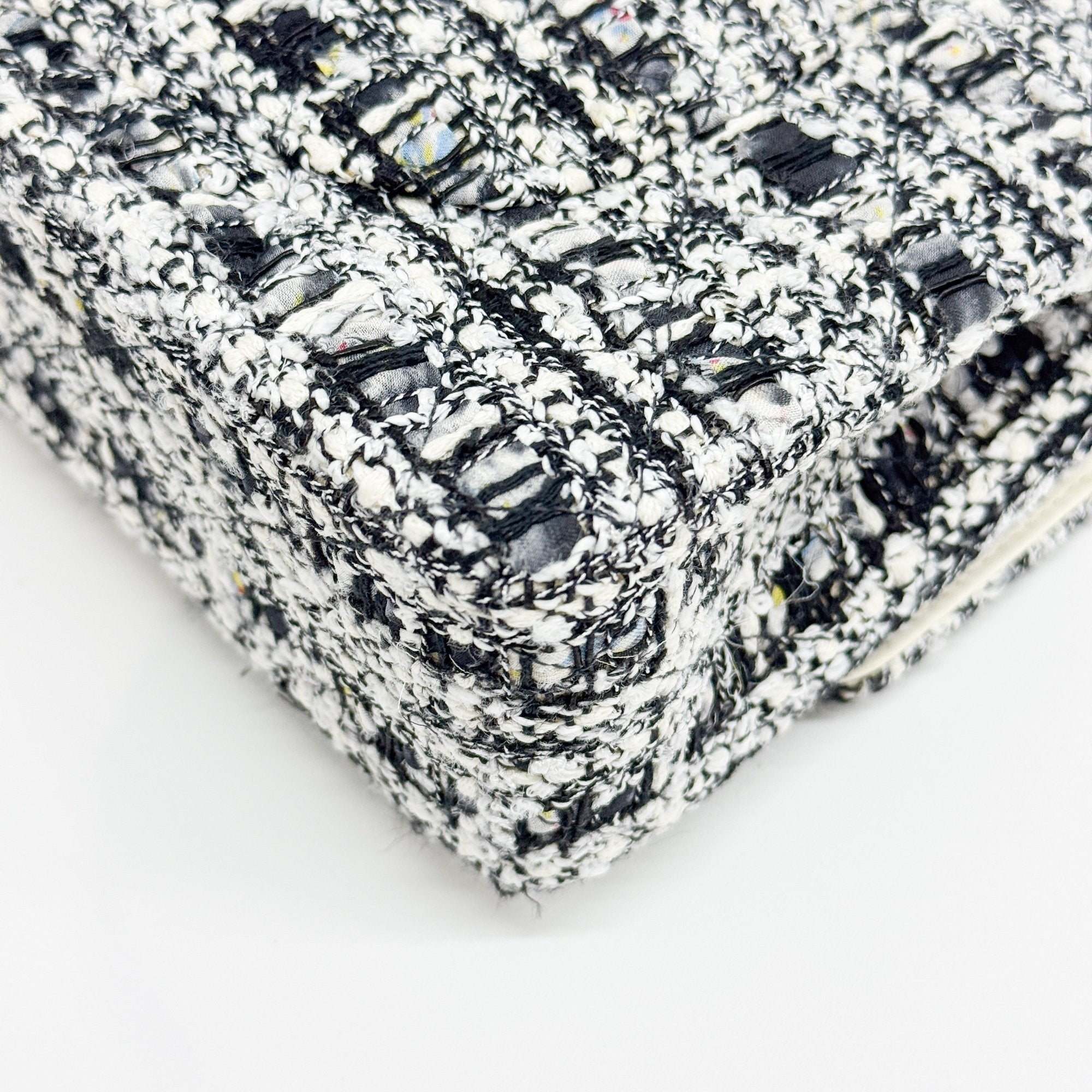 Classic Double Flap Matelasse Multi-Color Tweed Shoulder Bag