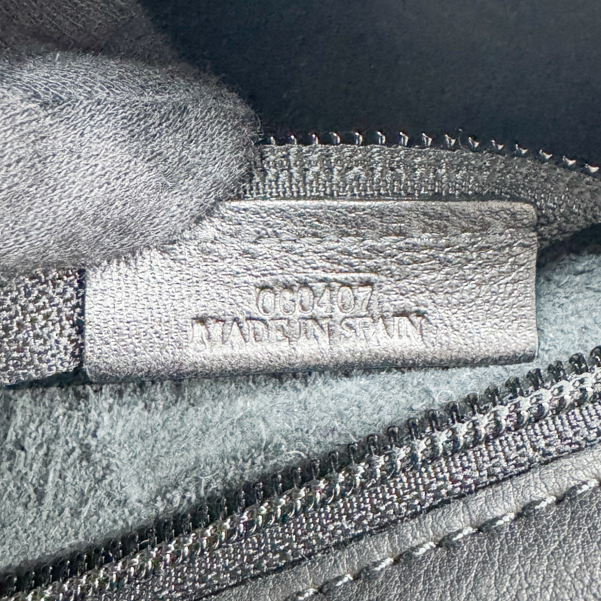 Anagram Black Suede Shoulder Bag