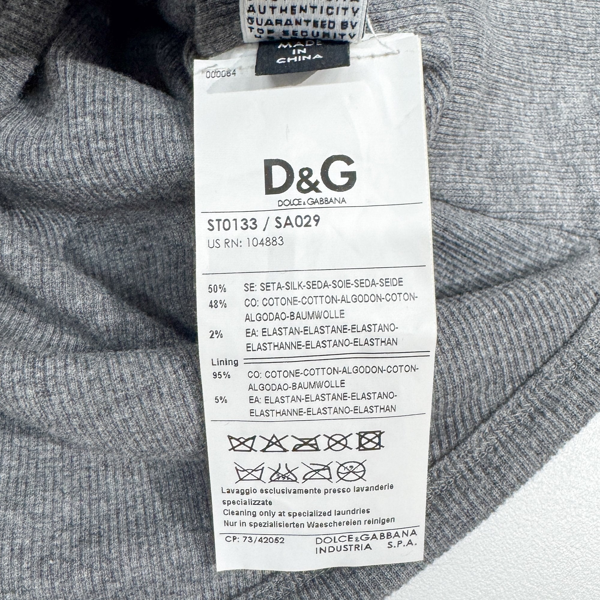 Size S EU Gold Sequin & Grey Cotton T-Shirt