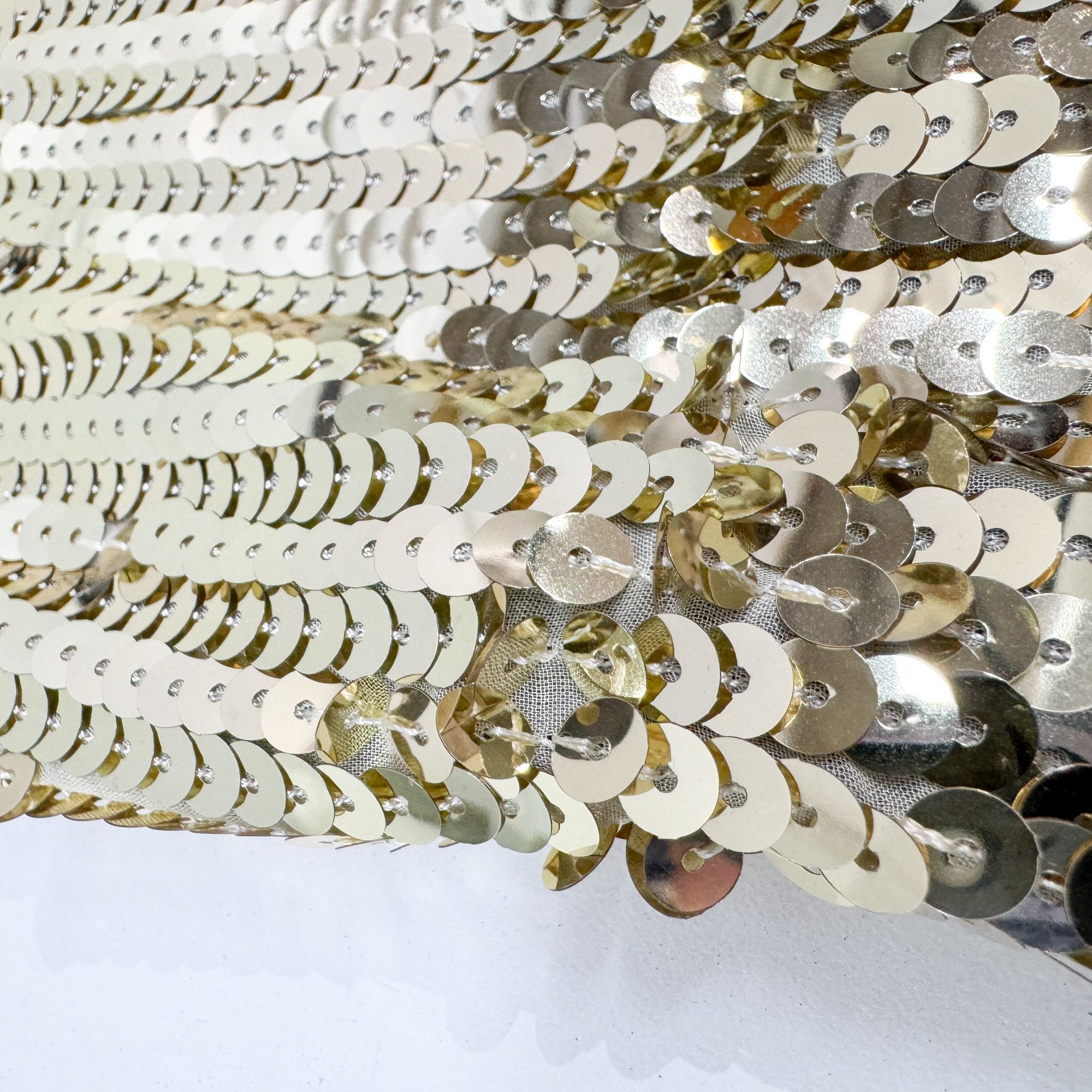 Size S EU Gold Sequin & Grey Cotton T-Shirt