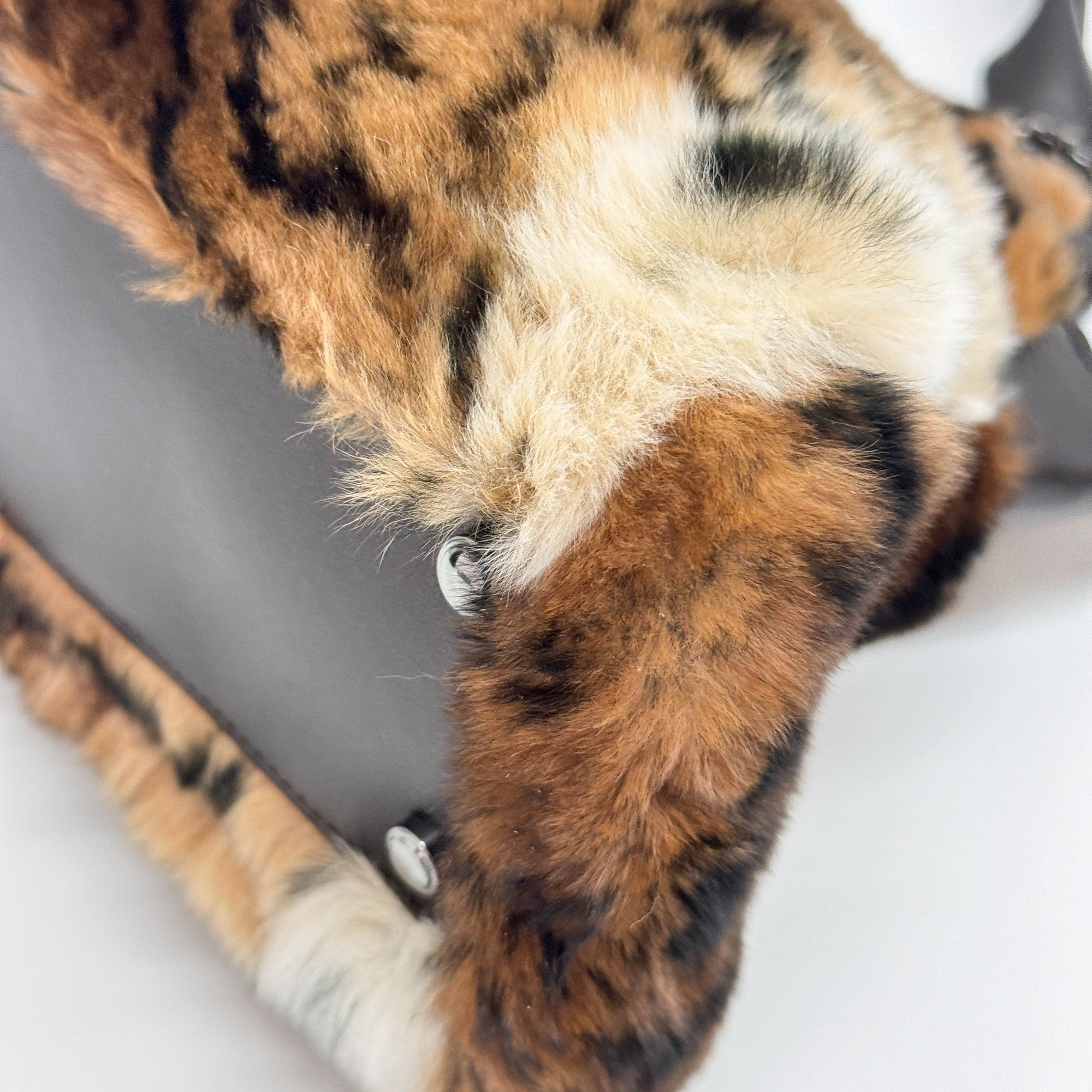 Mini Marcello Brown Rabbit Fur Hand Bag