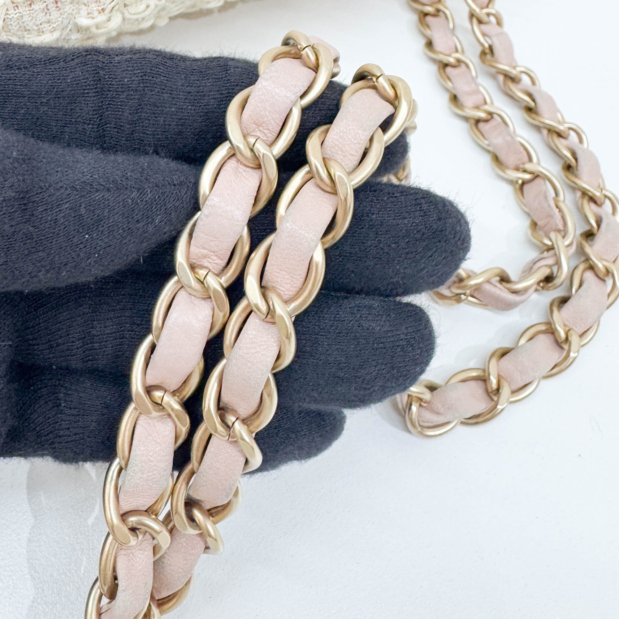 Classic Flap Beige Tweed Shoulder Bag