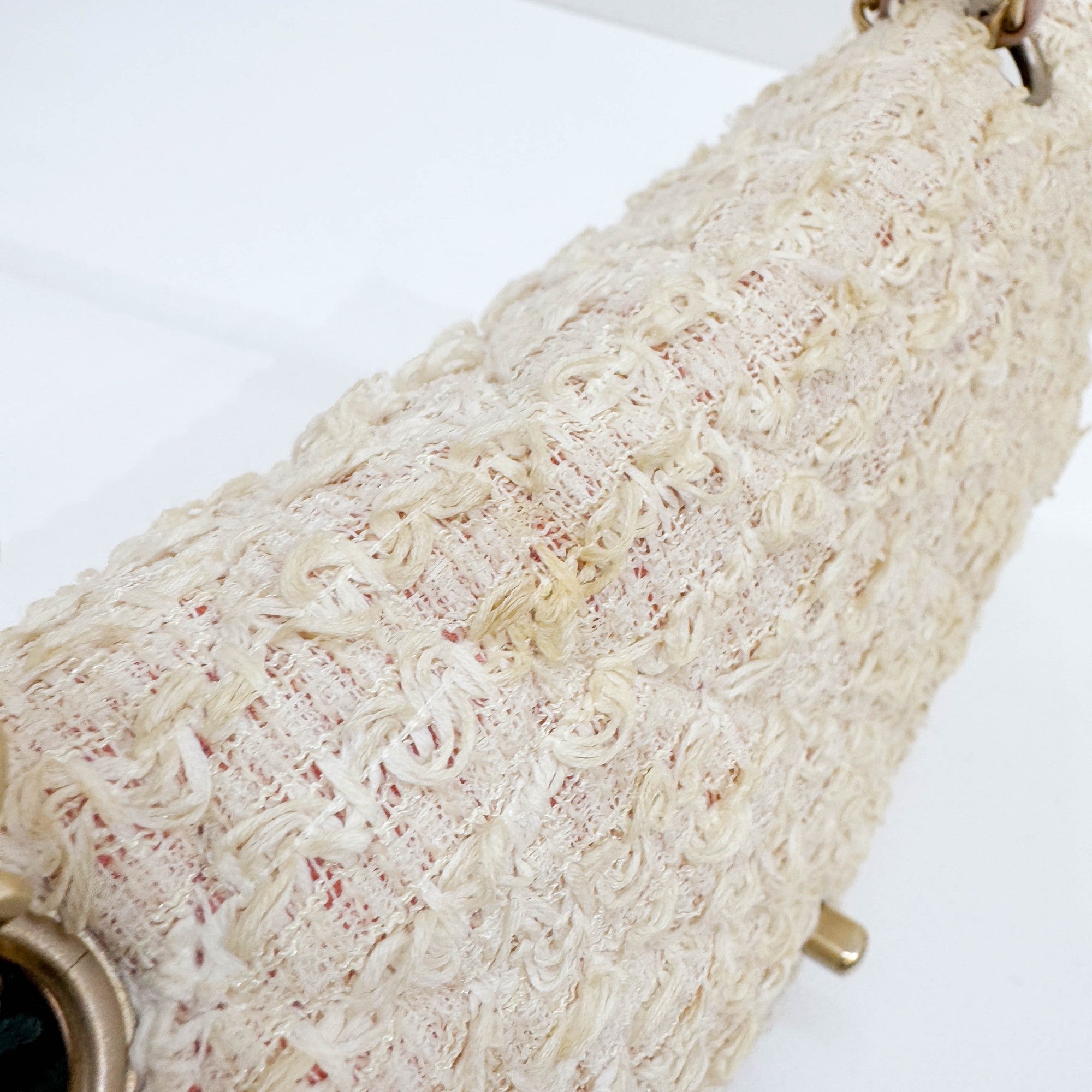 Classic Flap Beige Tweed Shoulder Bag