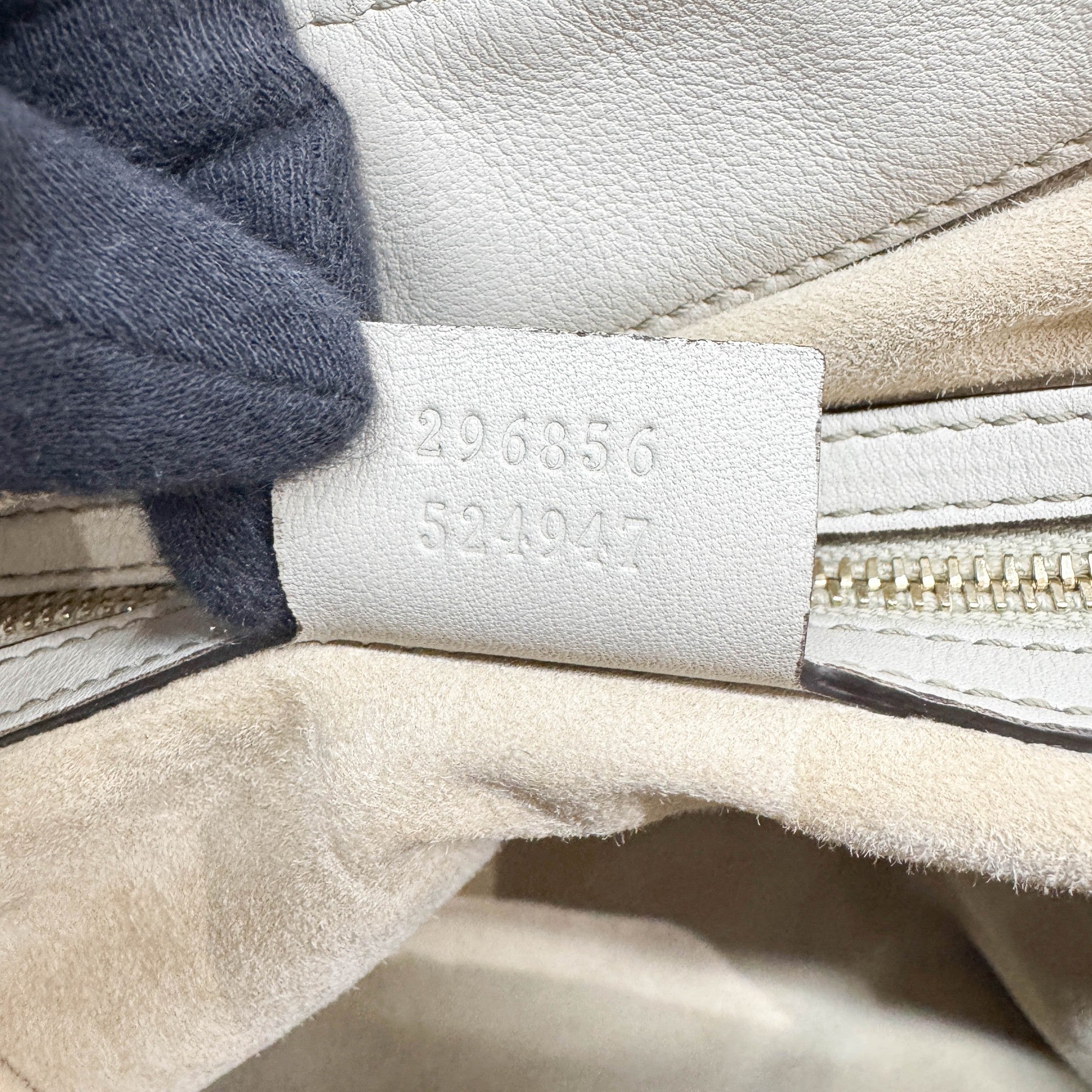 Stirrup Blue Lizzard Embossed Leather Shoulder Bag