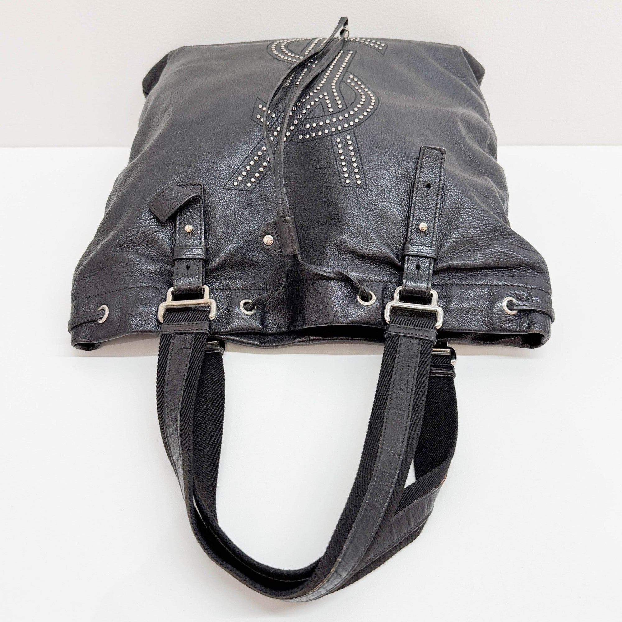 Kahala Black Leather Tote Bag