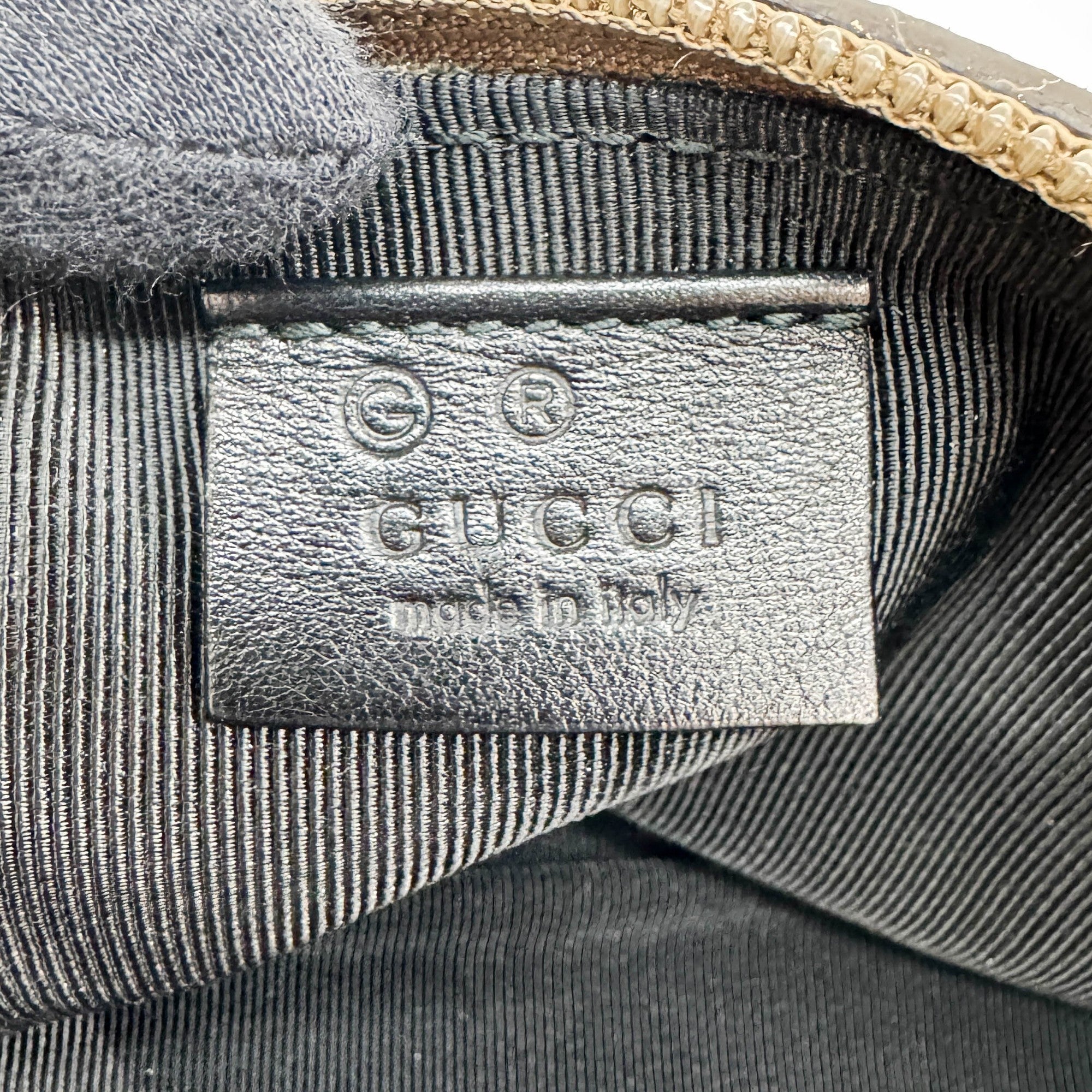 Boat Gold Leather Pouch Bag