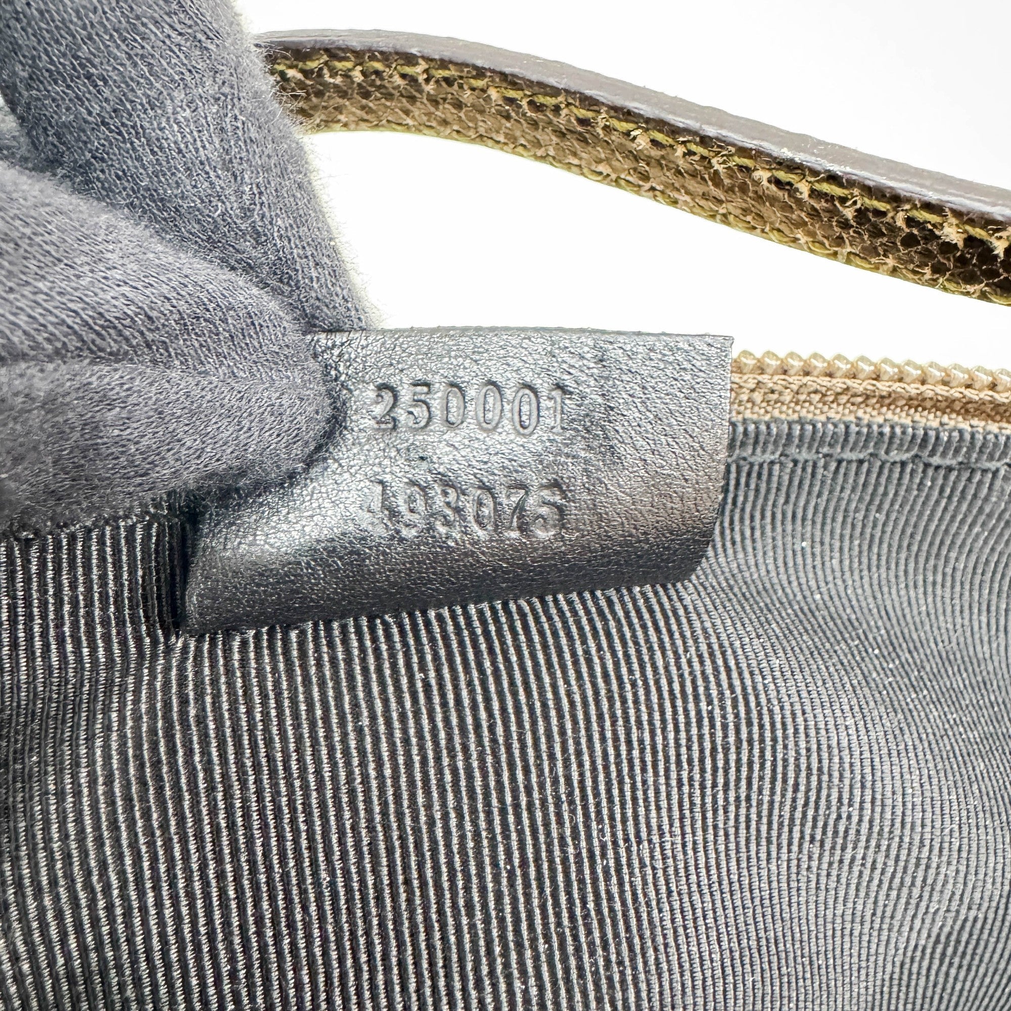 Boat Gold Leather Pouch Bag