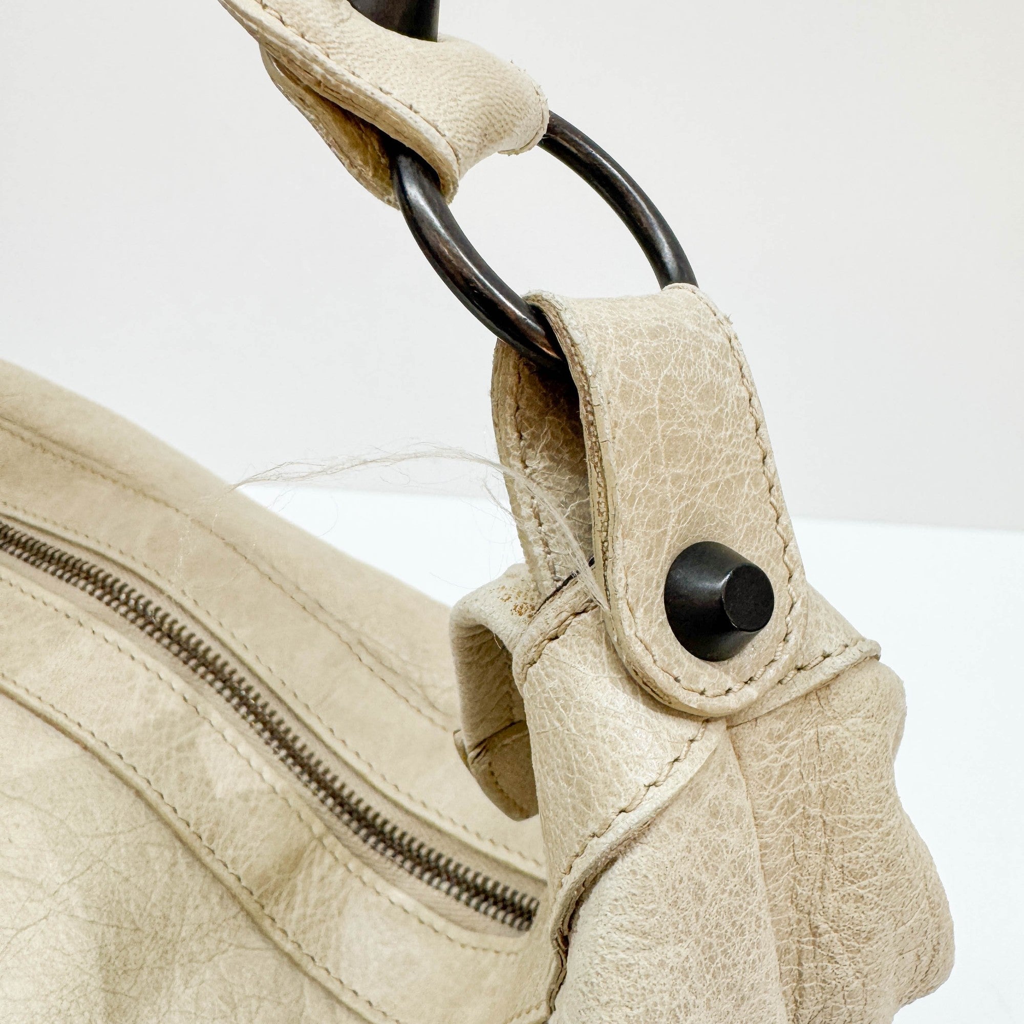 The Day Beige Leather Hobo Bag