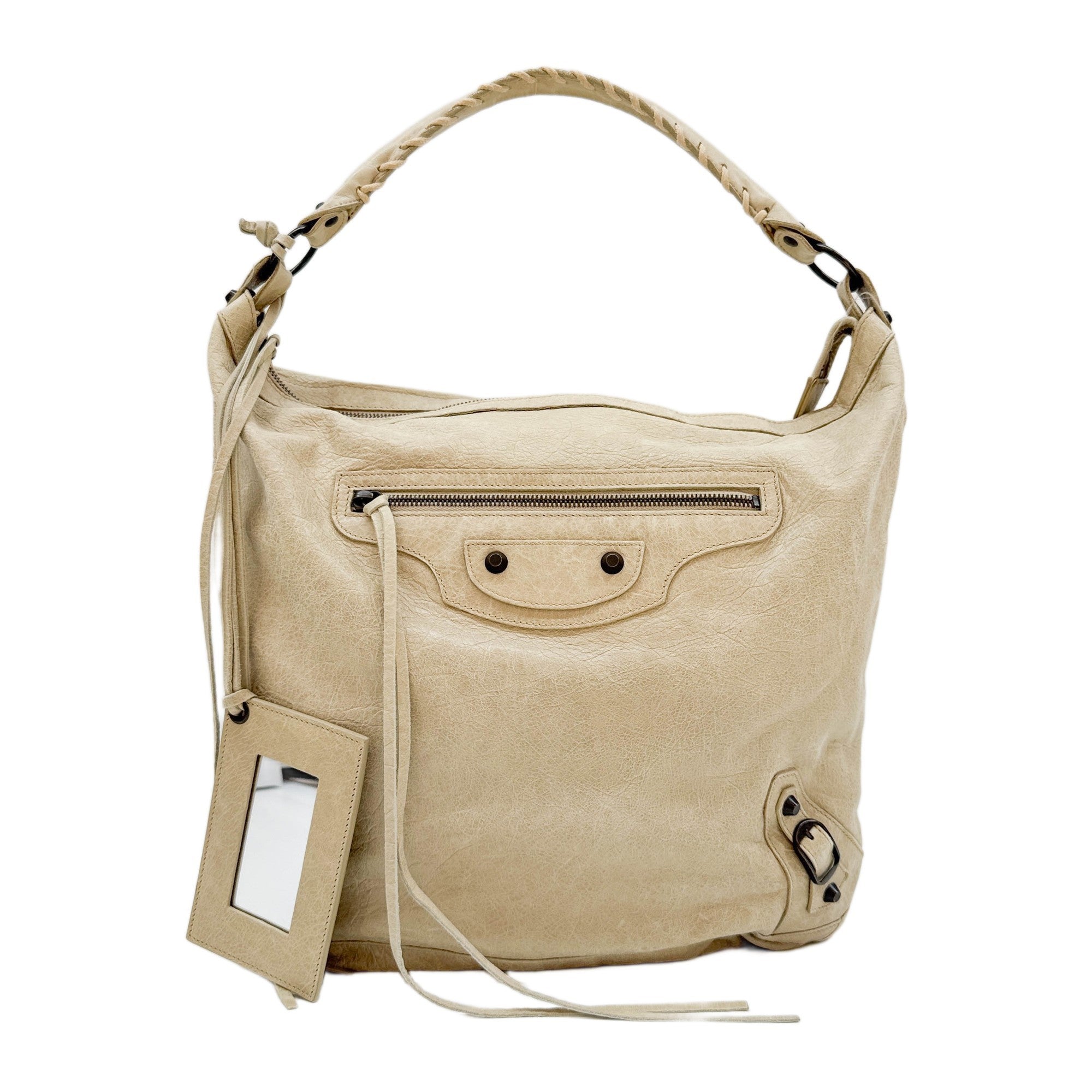 The Day Beige Leather Hobo Bag