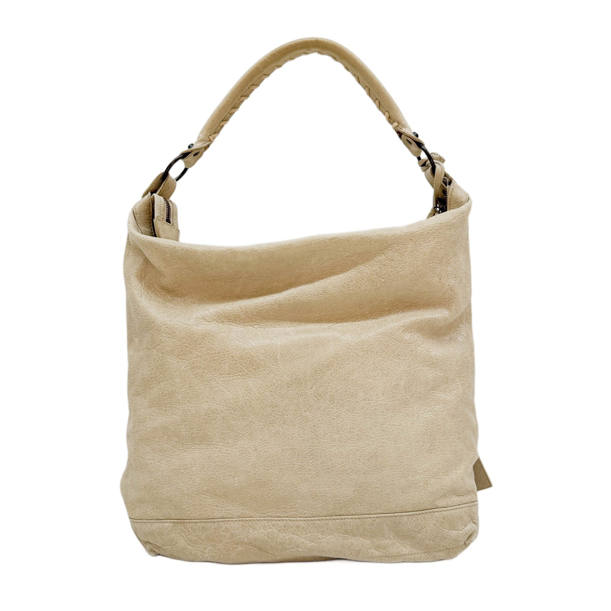 The Day Beige Leather Hobo Bag