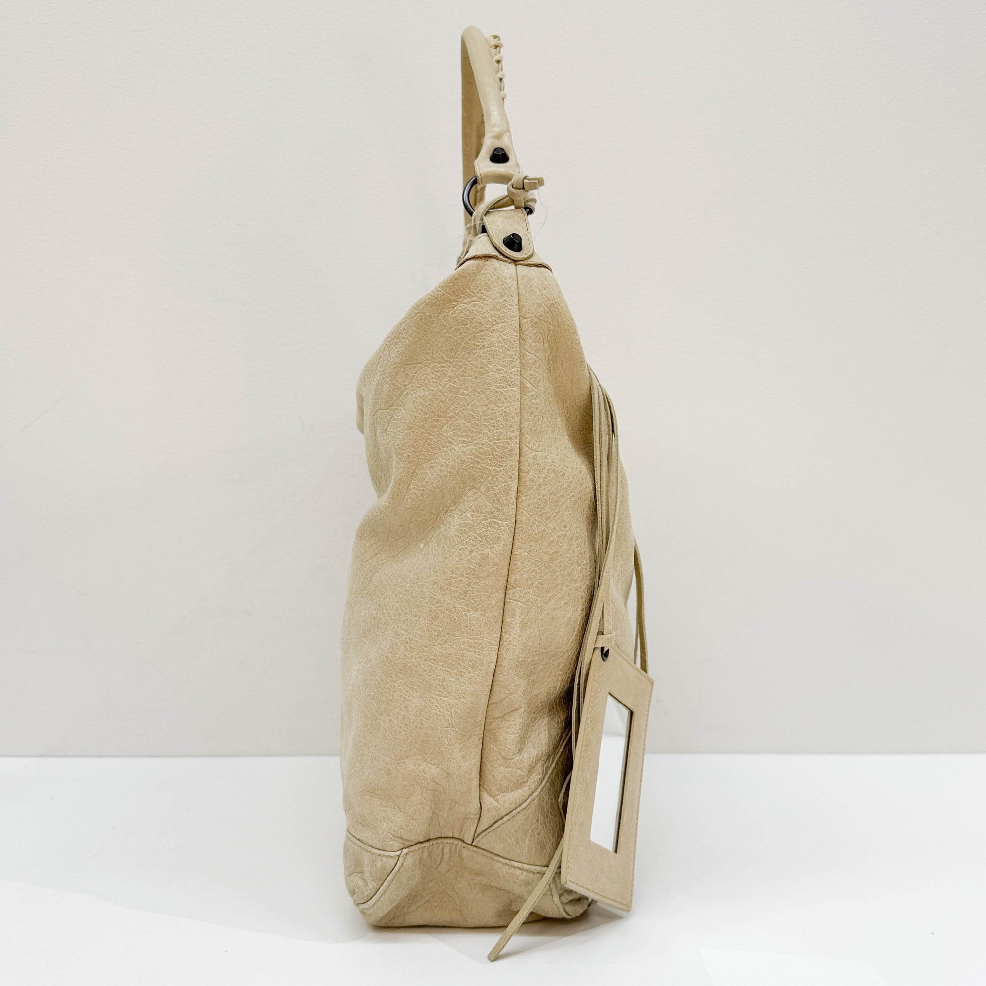 The Day Beige Leather Hobo Bag