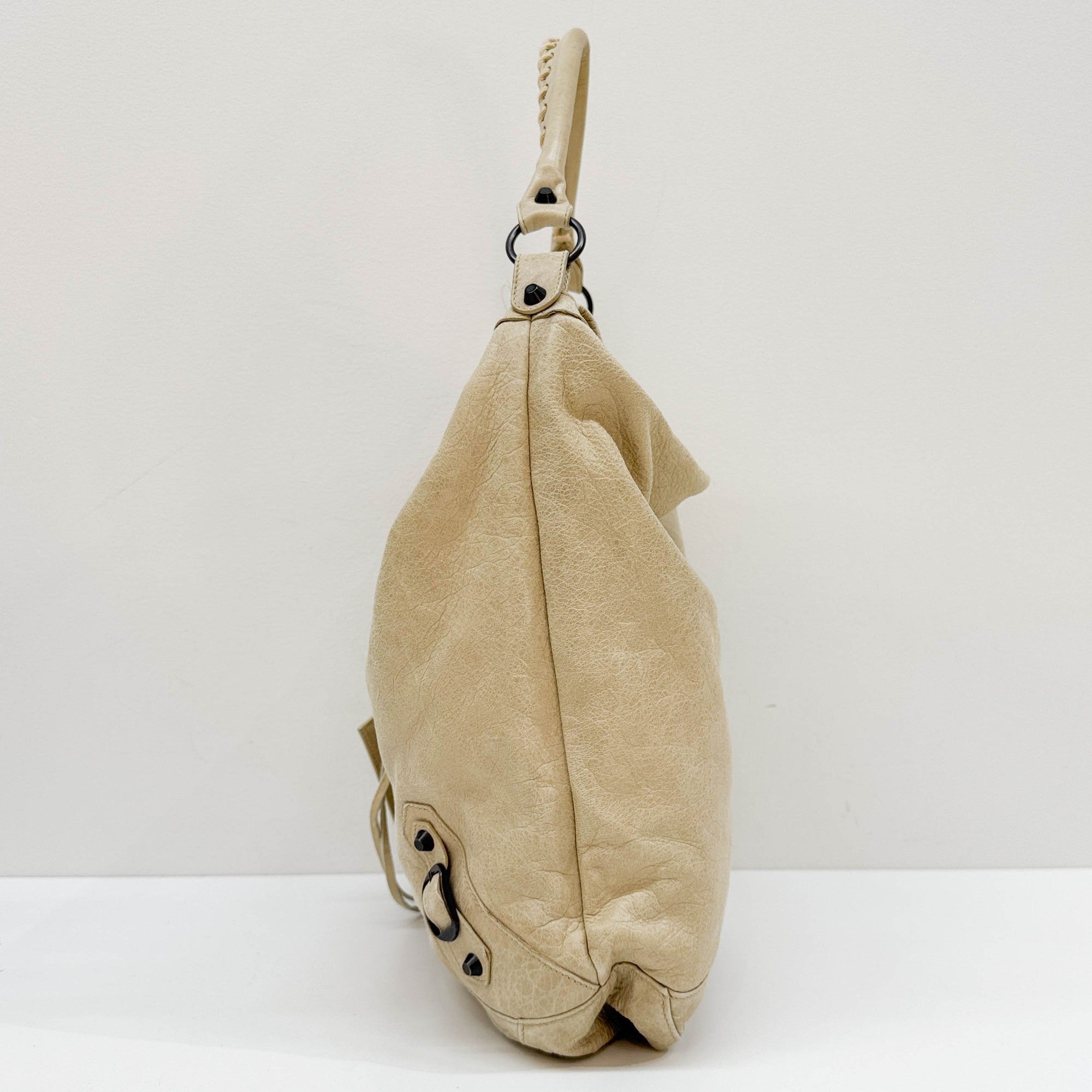 The Day Beige Leather Hobo Bag