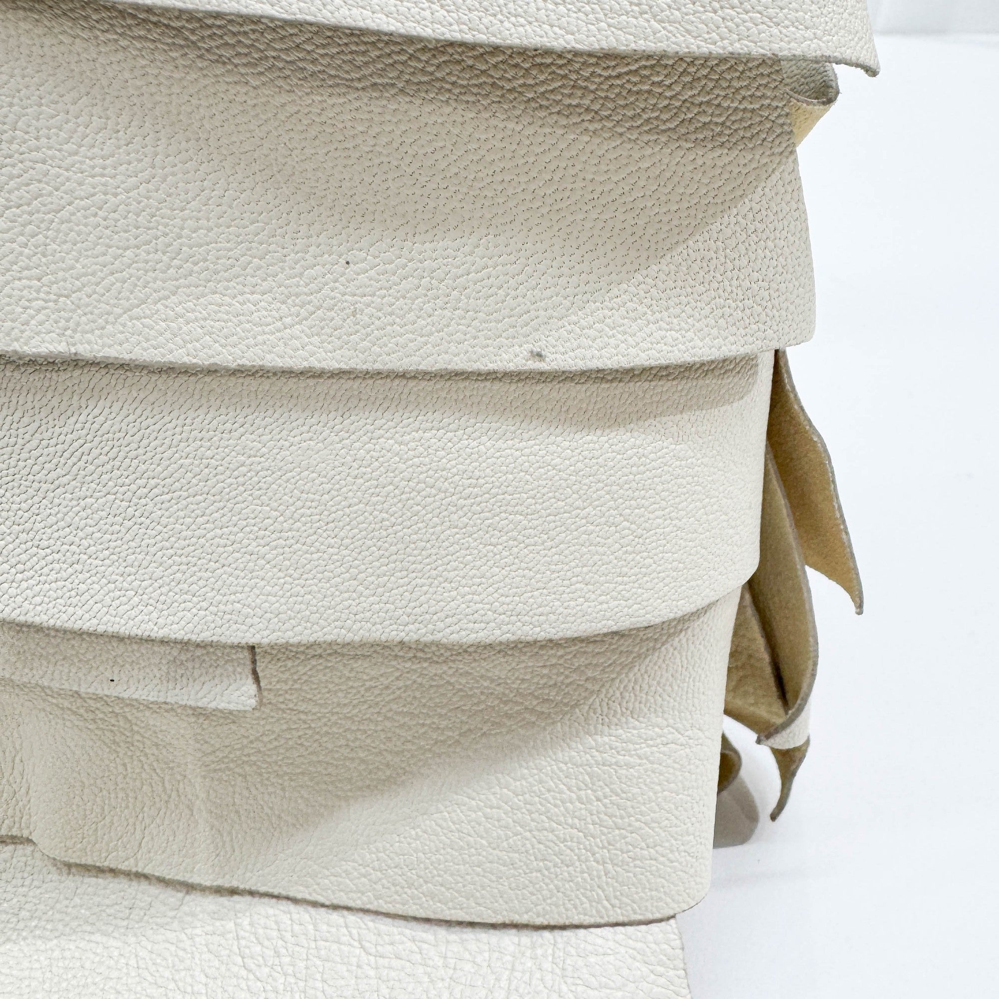 Saint Tropez Offwhite Leather Shoulder Bag
