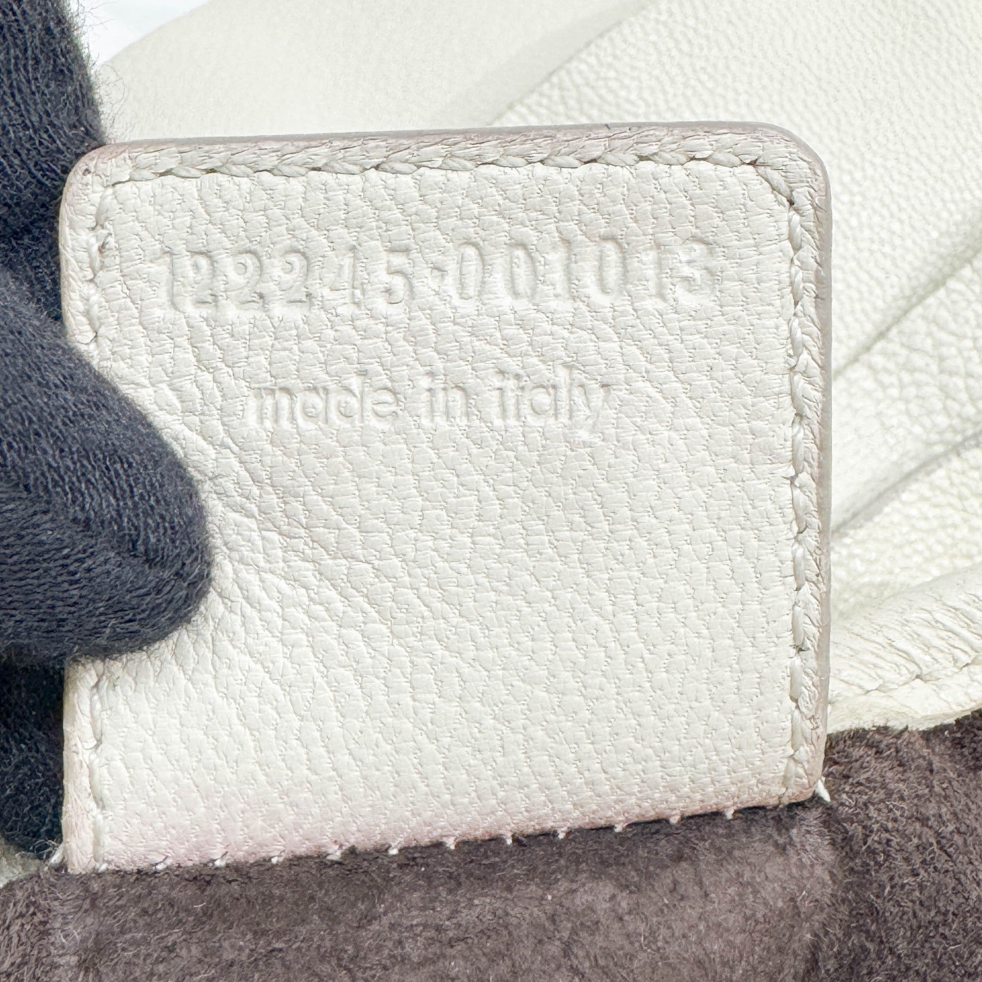 Saint Tropez Offwhite Leather Shoulder Bag