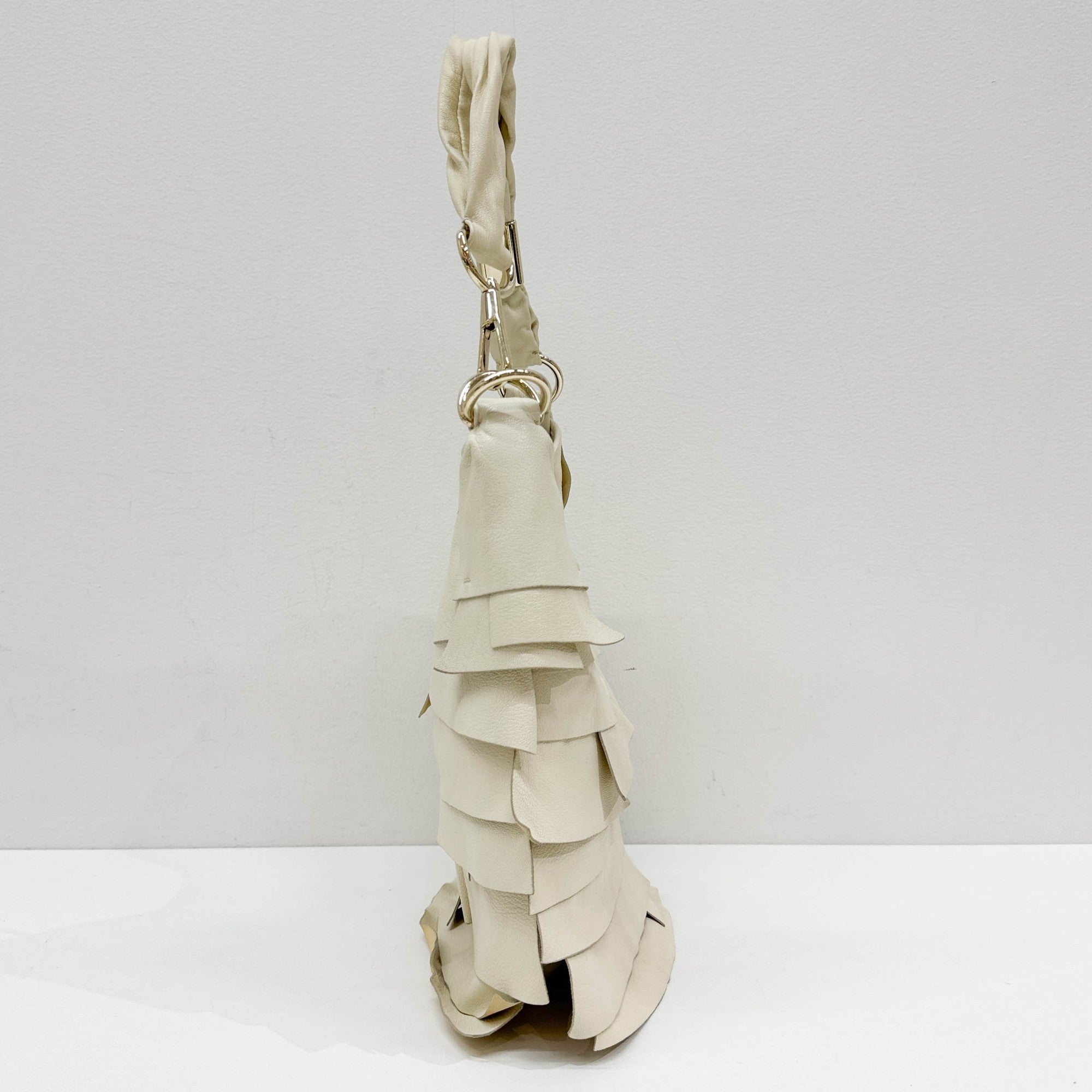 Saint Tropez Offwhite Leather Shoulder Bag