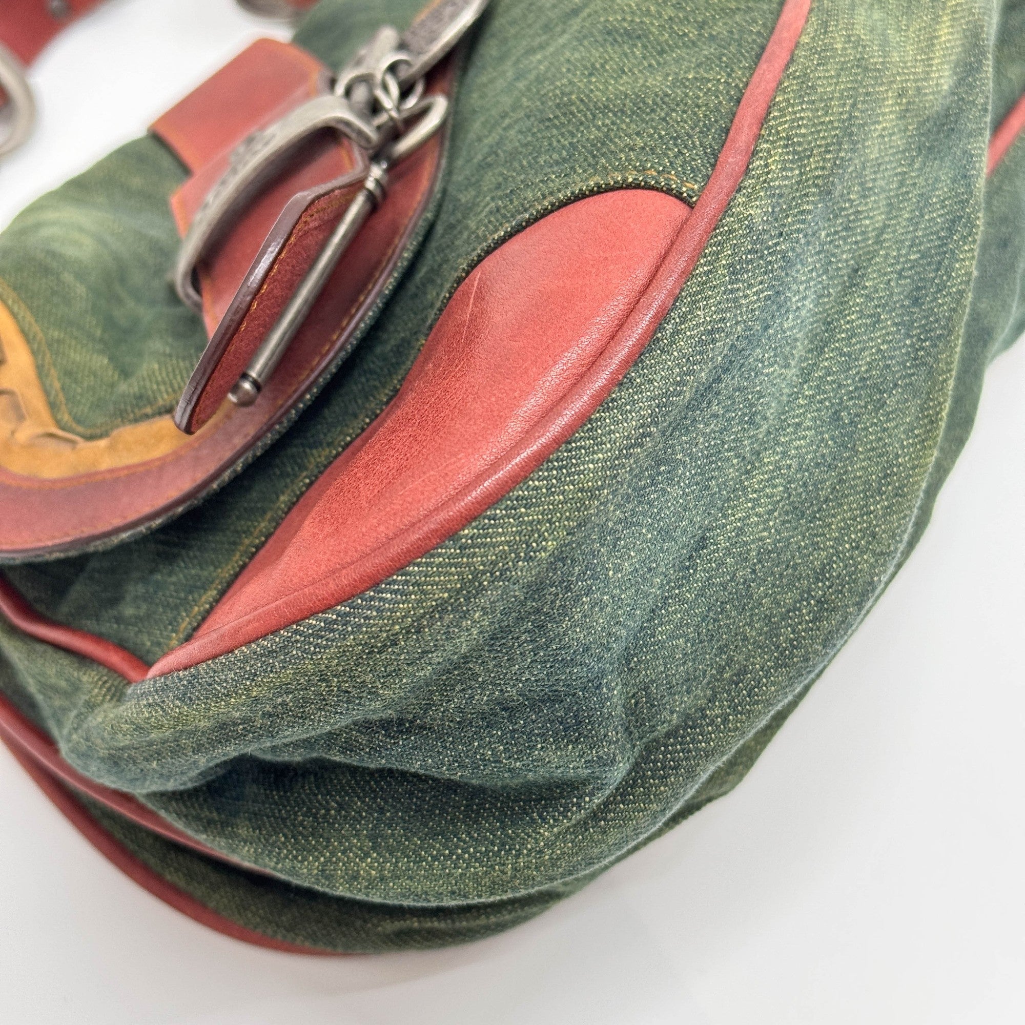 Gaucho Green Denim Shoulder Bag