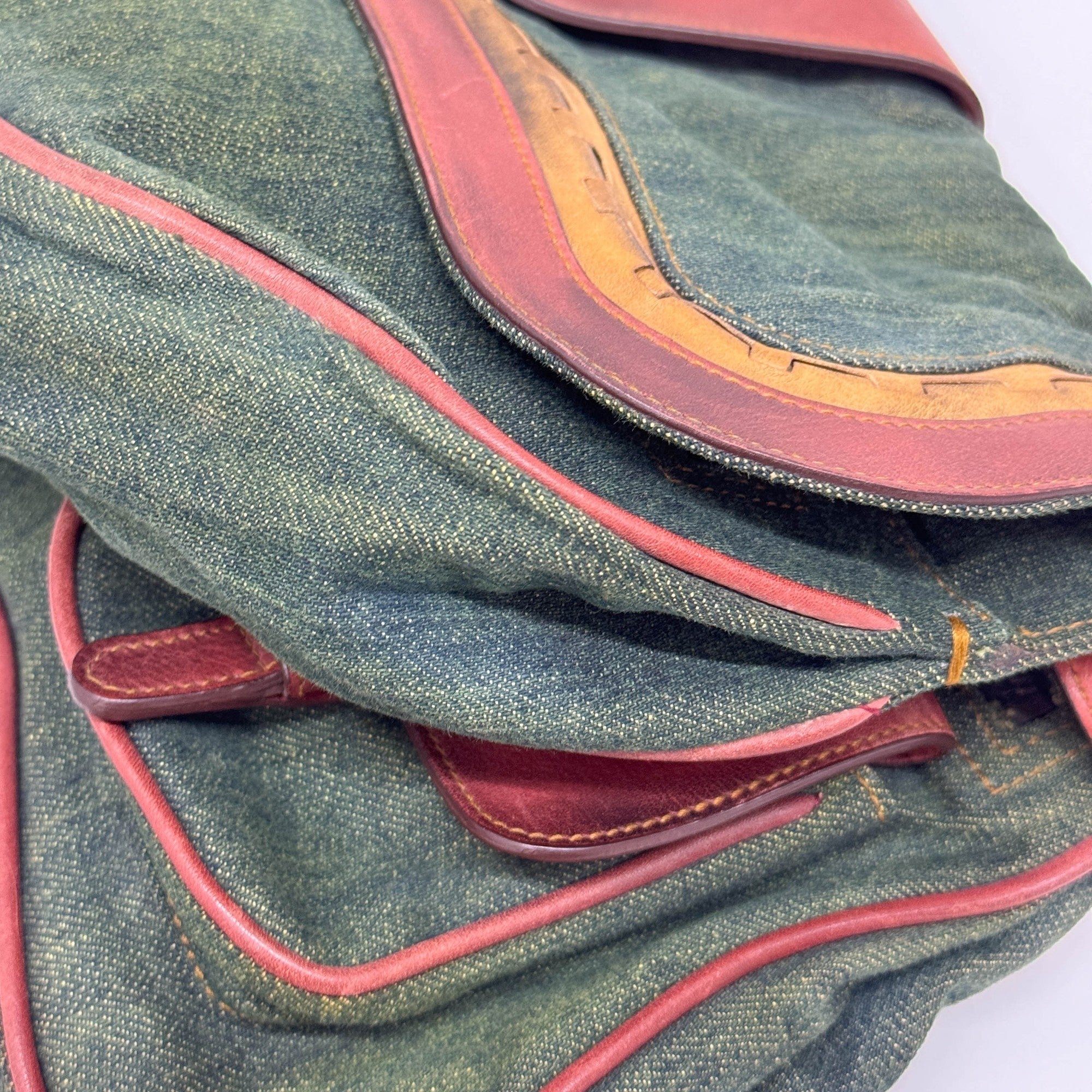 Gaucho Green Denim Shoulder Bag