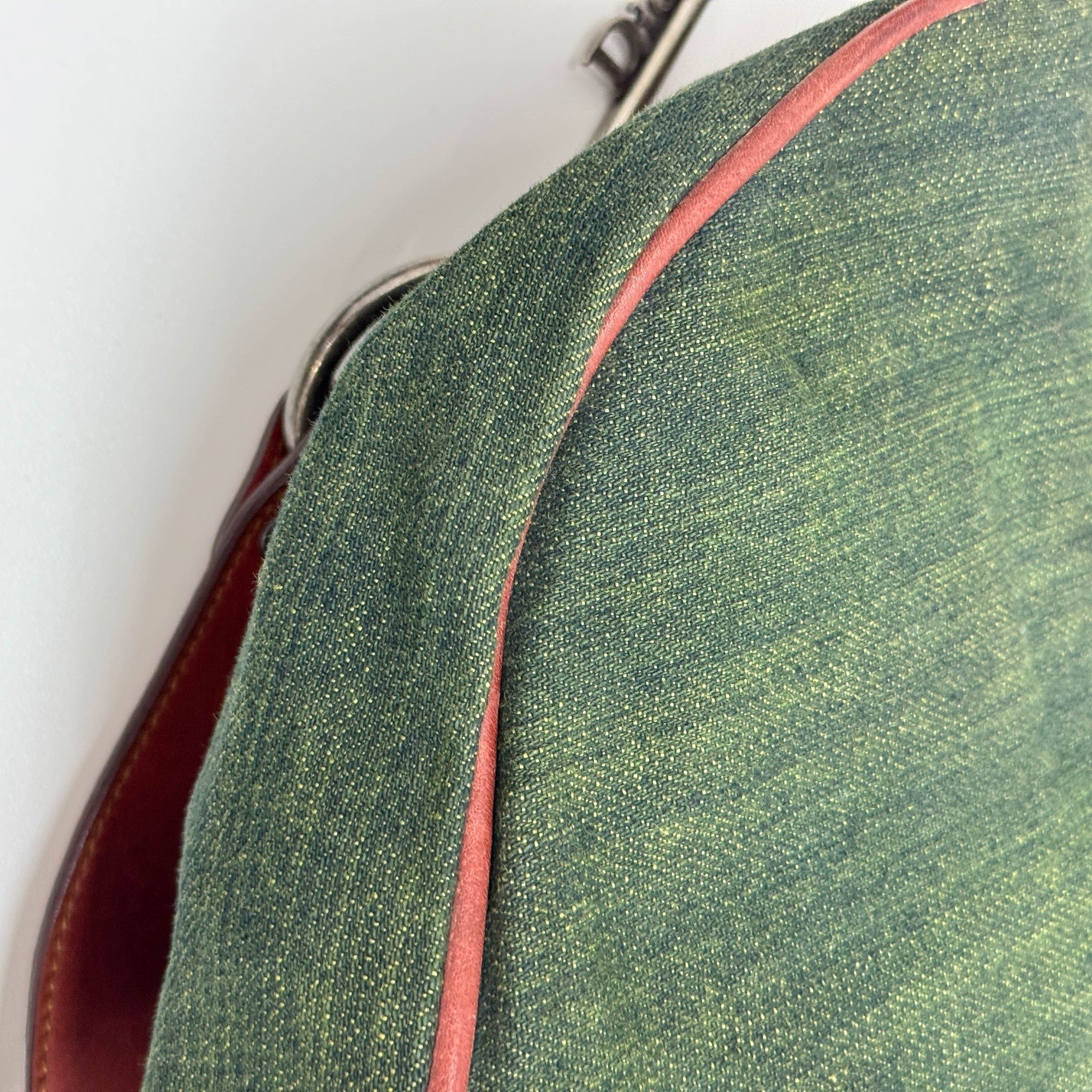 Gaucho Green Denim Shoulder Bag