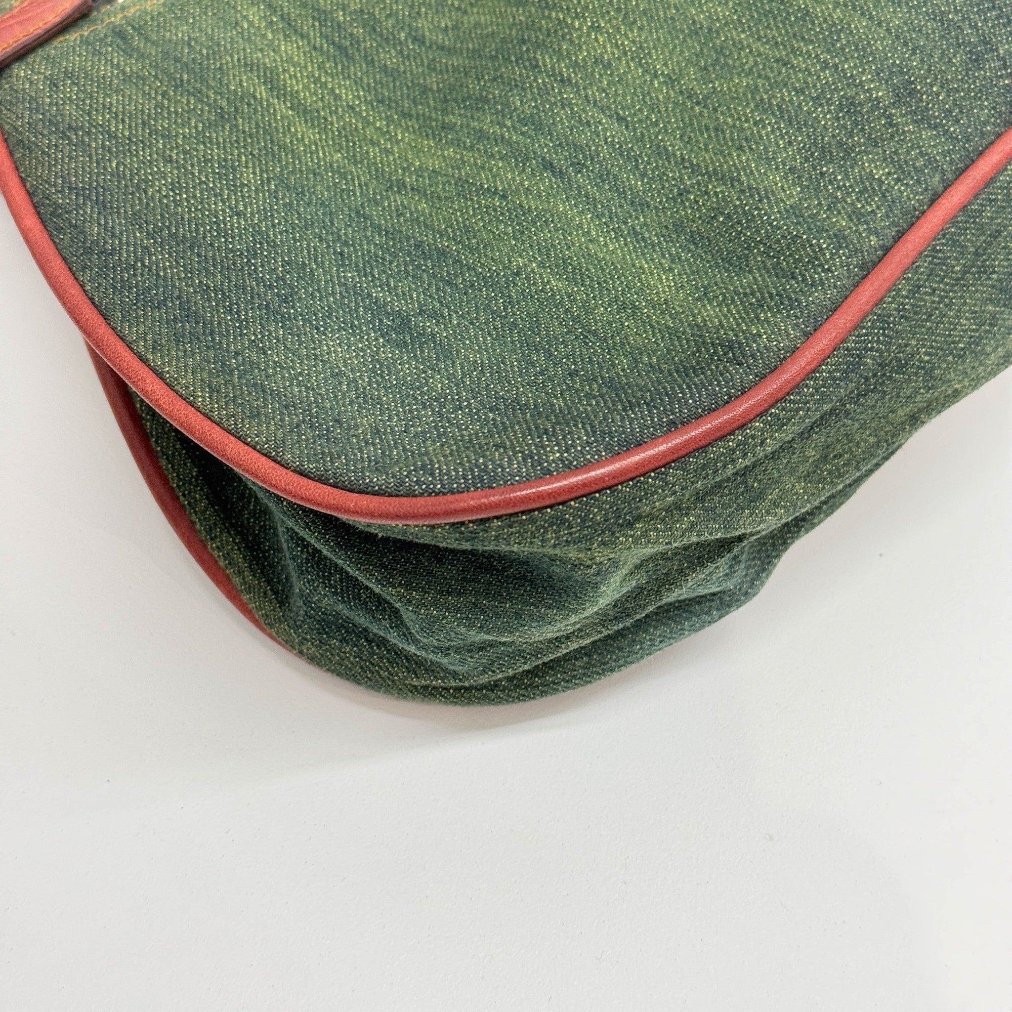 Gaucho Green Denim Shoulder Bag