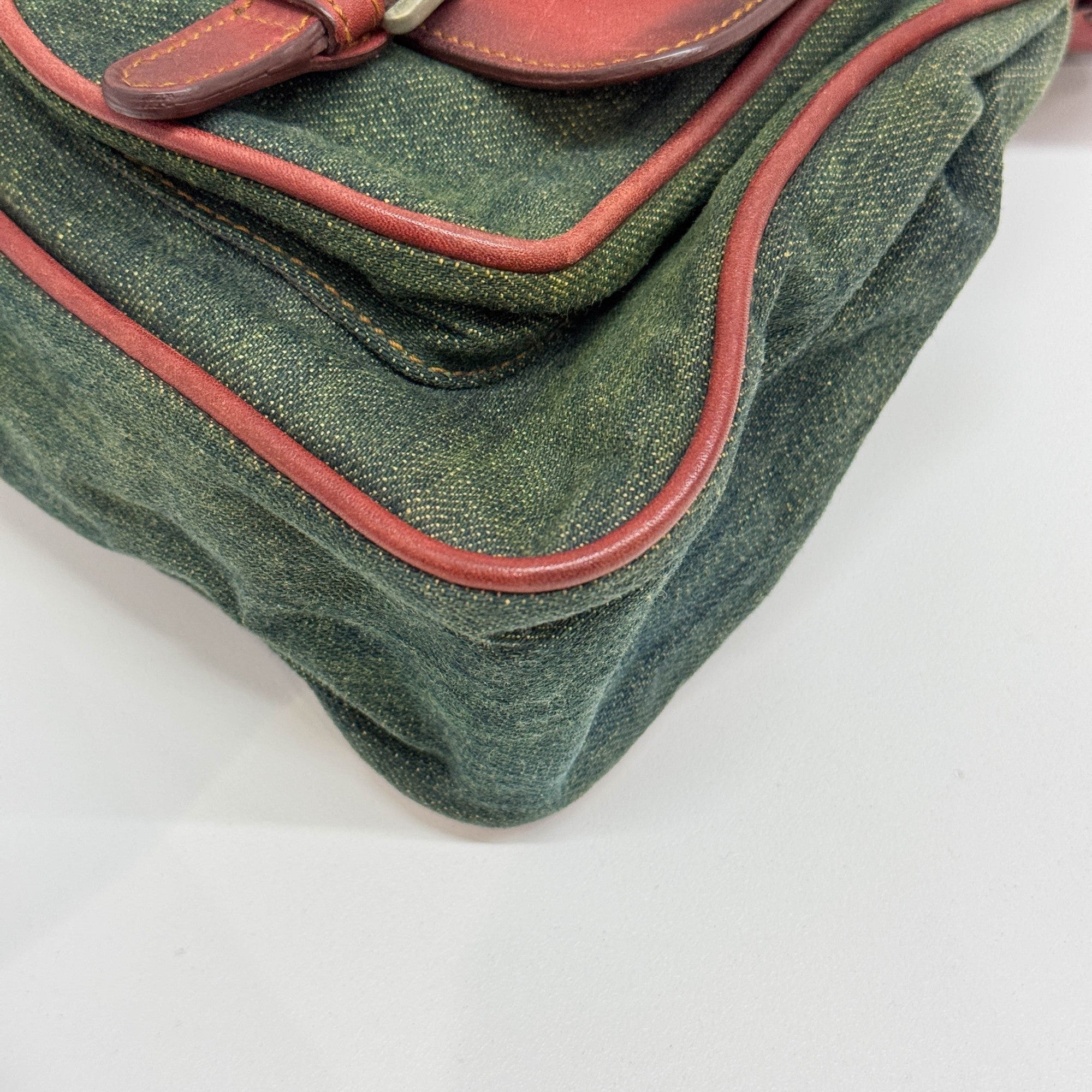 Gaucho Green Denim Shoulder Bag