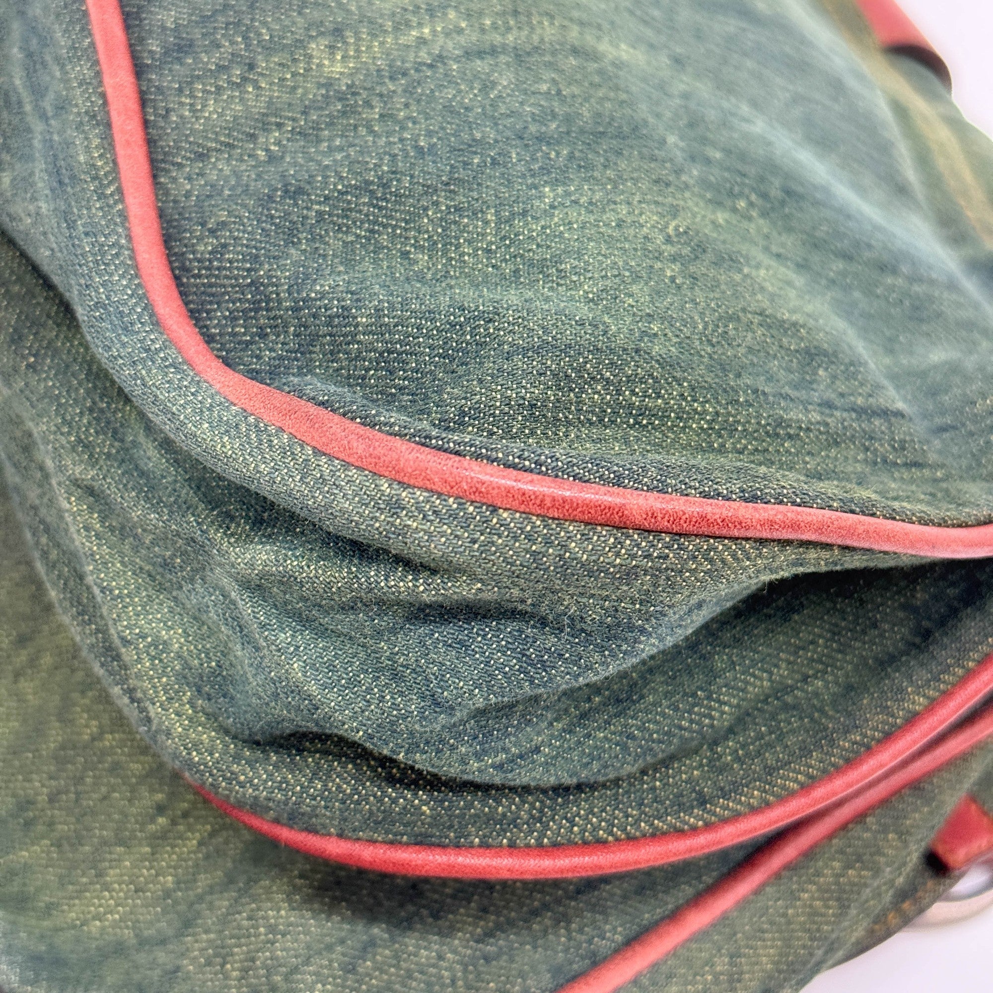 Gaucho Green Denim Shoulder Bag