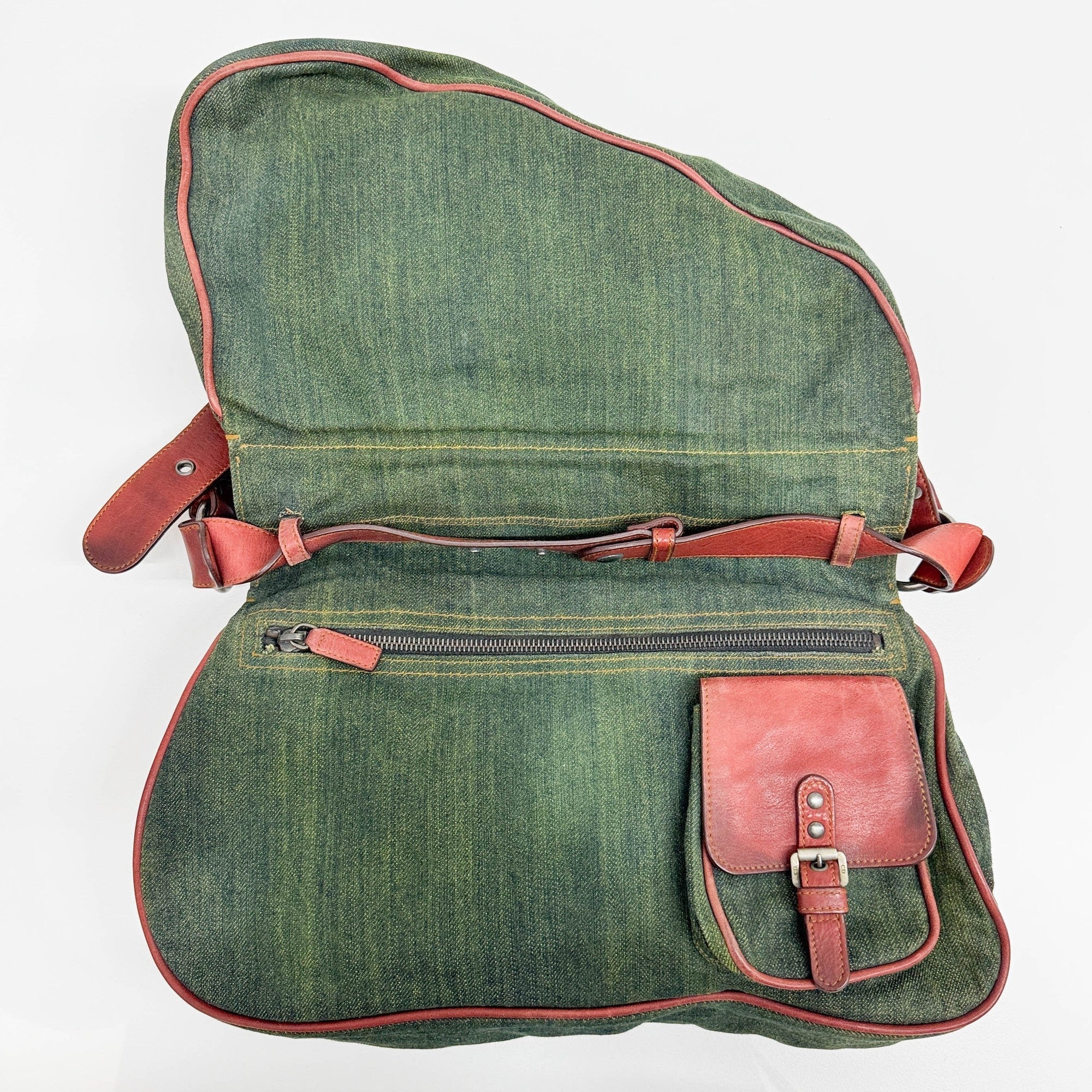 Gaucho Green Denim Shoulder Bag