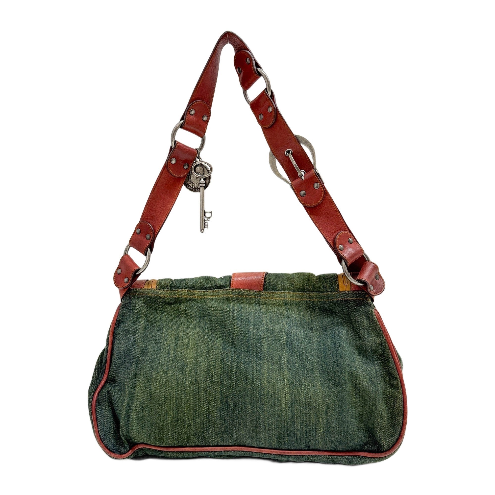 Gaucho Green Denim Shoulder Bag